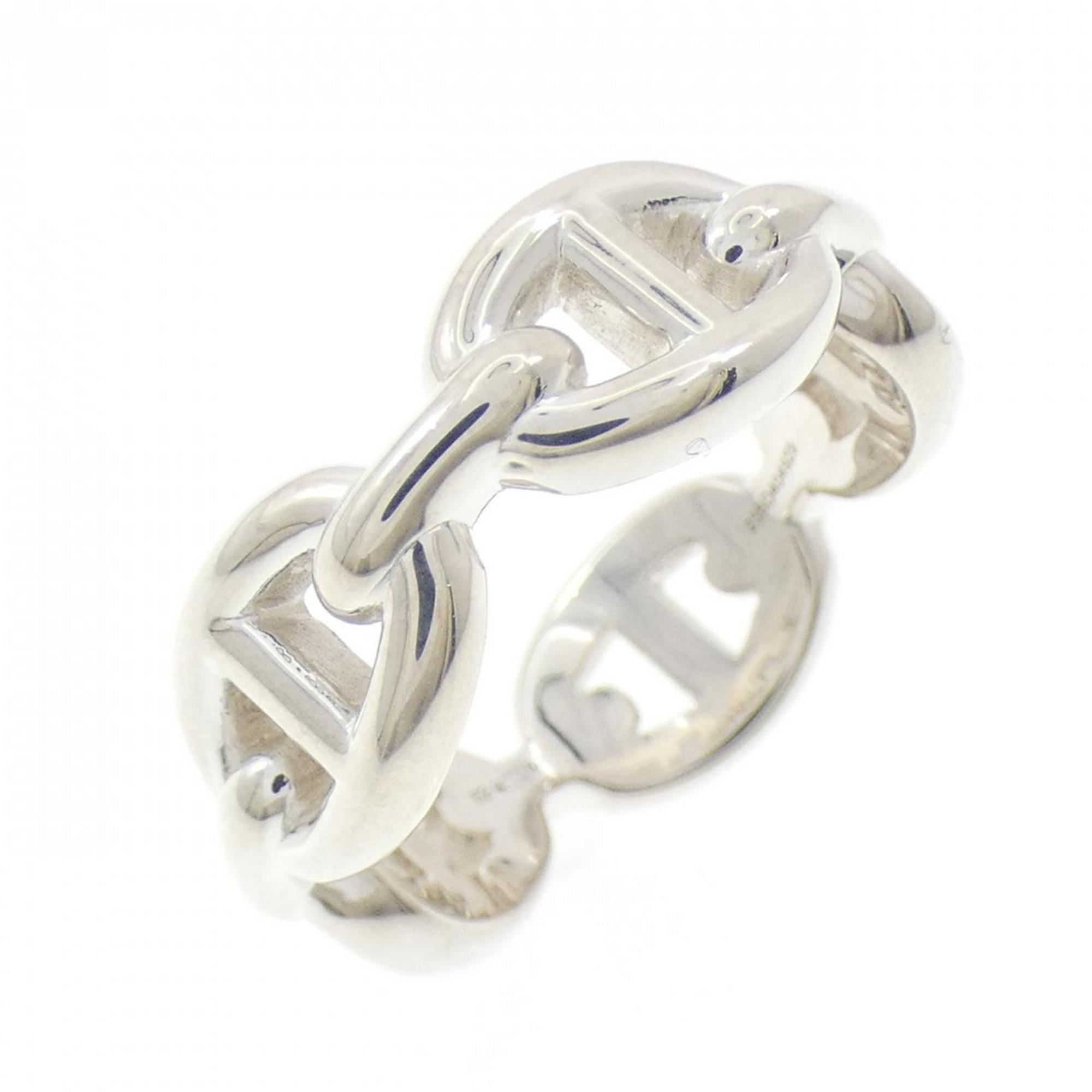 Hermes Silver 925 Band Ring (Pre-Owned)