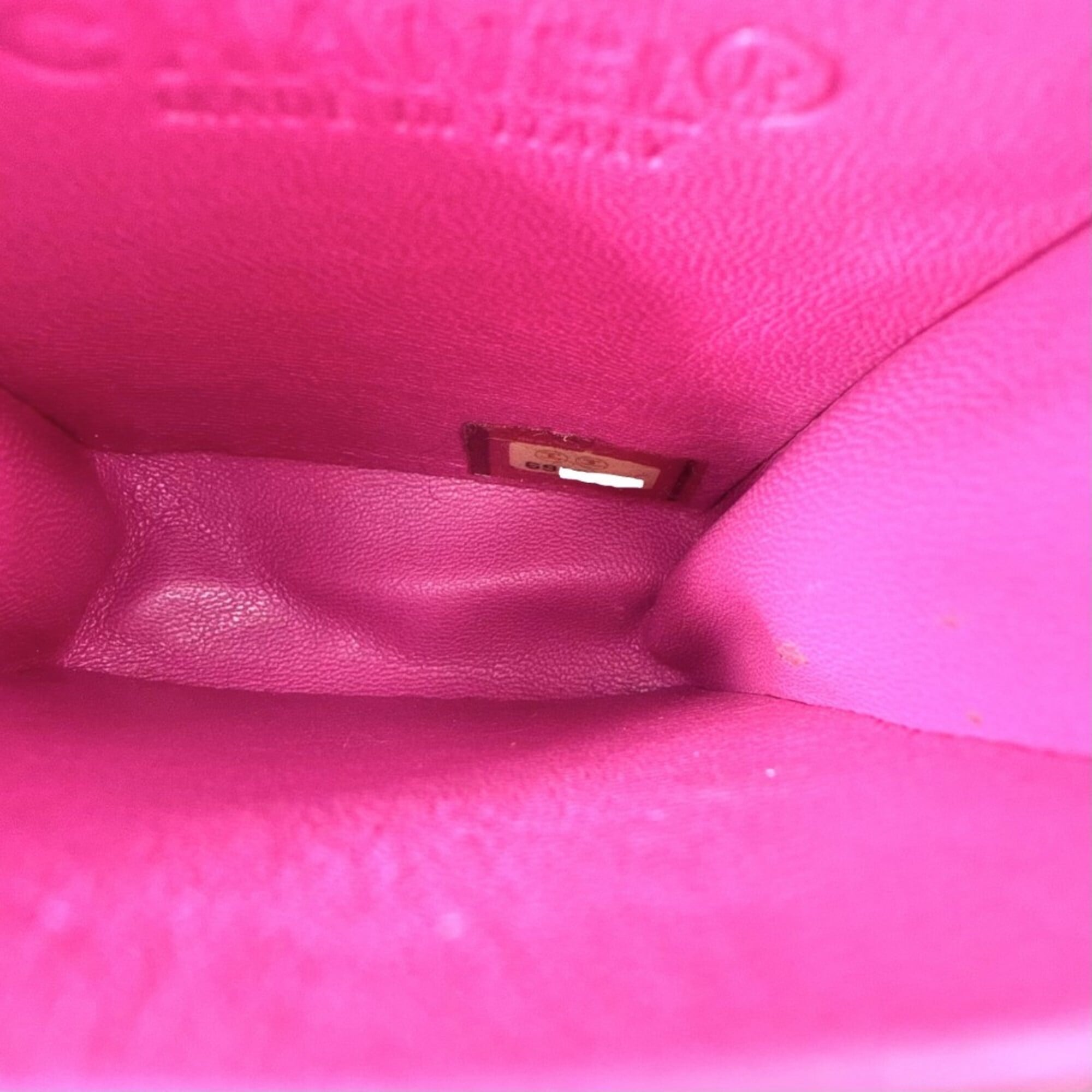 Chanel Beige Beige Gold Pink Beige Leather Pouch (Pre-Owned)