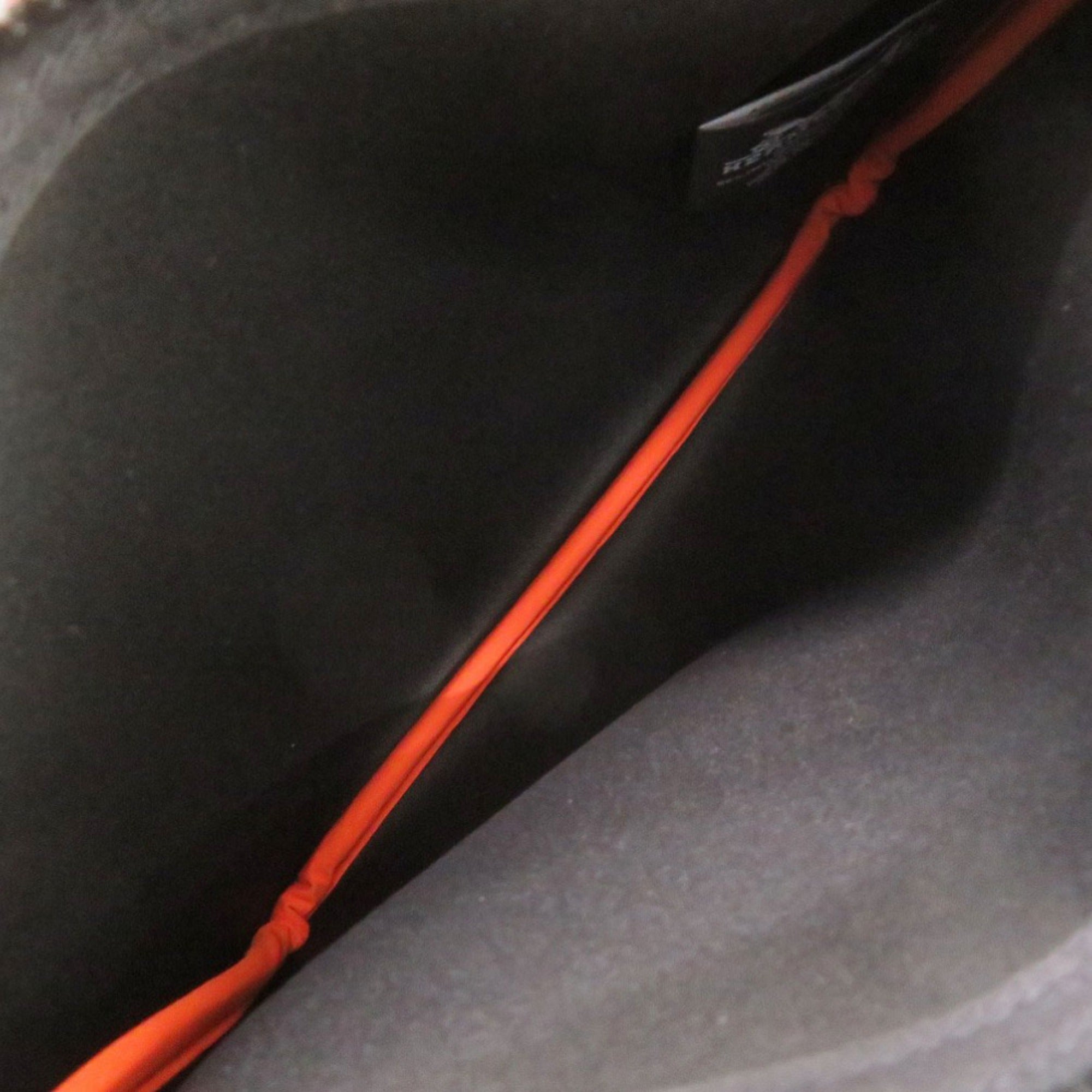 Hermes Black Orange Polyamide Nylon Pouch (Pre-Owned)