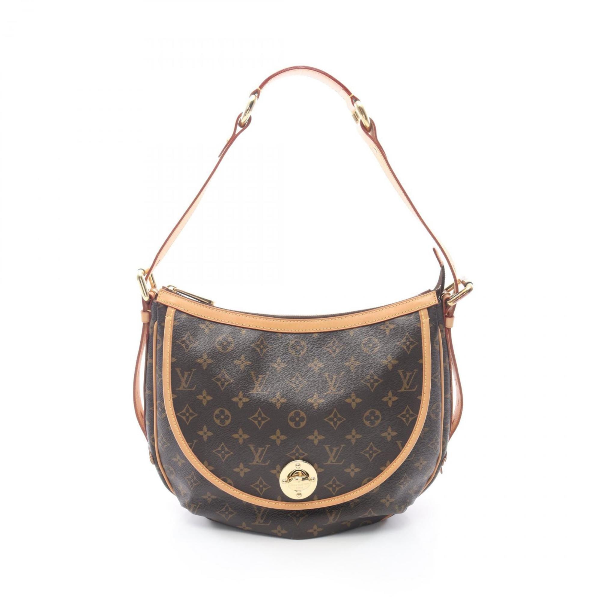 Louis Vuitton Brown Coated Canvas Leather Shoulder Bag (Pre-Owned)