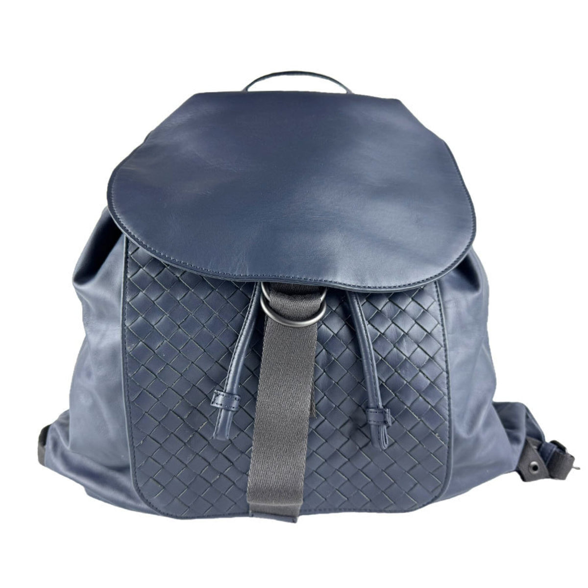 Bottega Veneta Navy Leather Backpack (Pre-Owned)