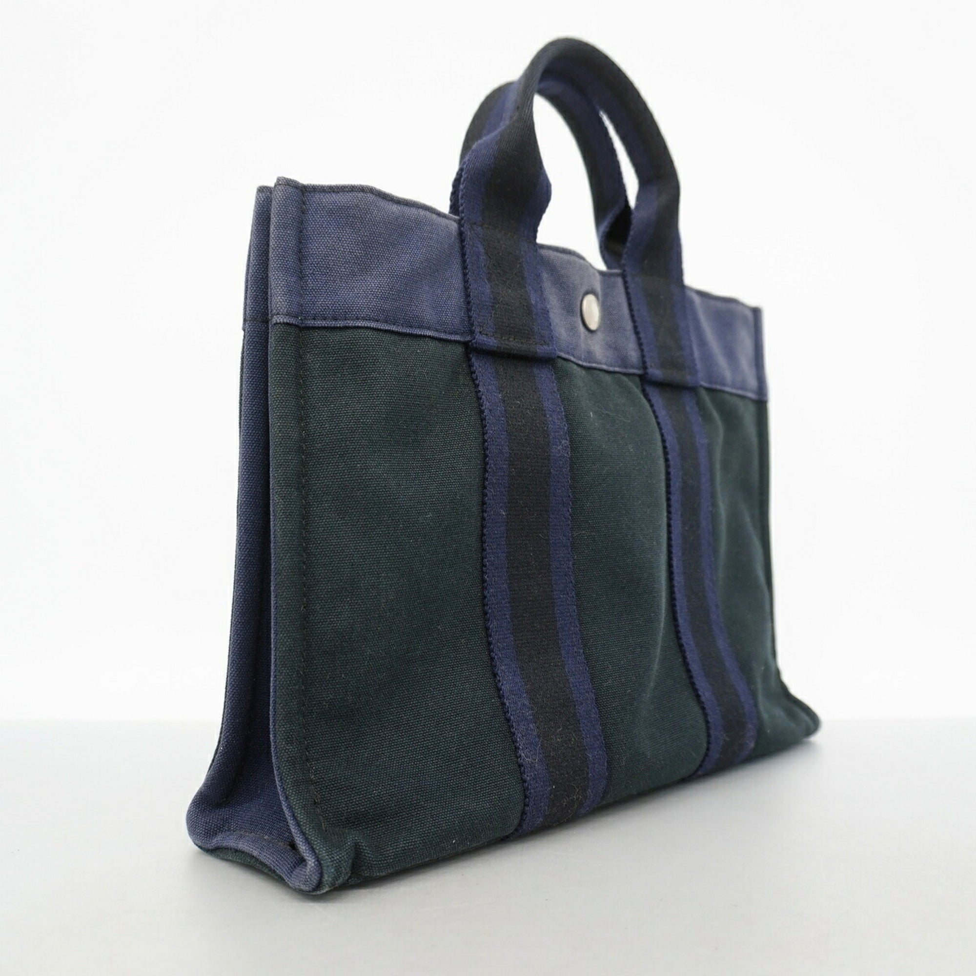 Hermes Black Canvas Tote Bag (Pre-Owned)