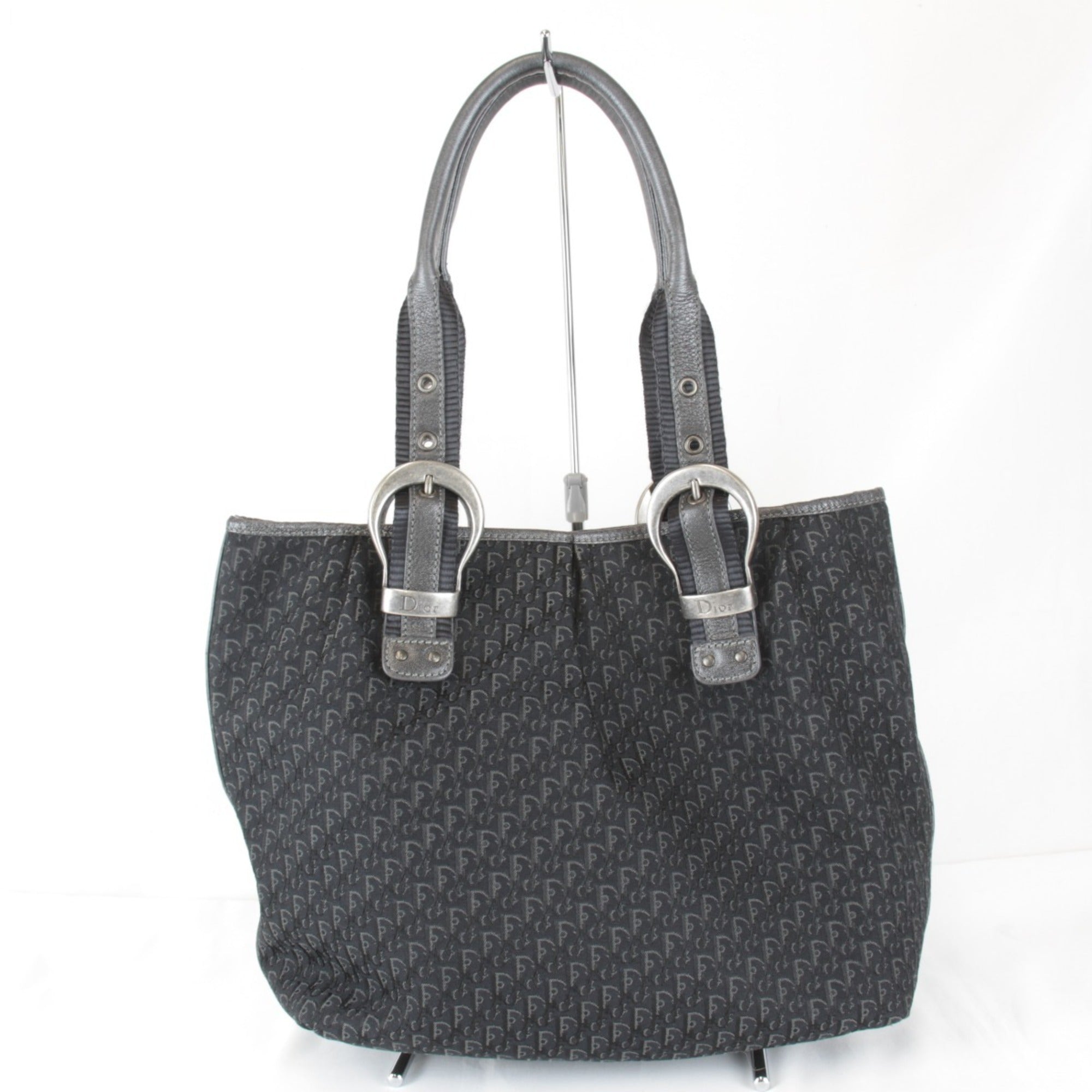 Christian Dior Trotter Black Canvas Tote Bag (Pre-Owned)