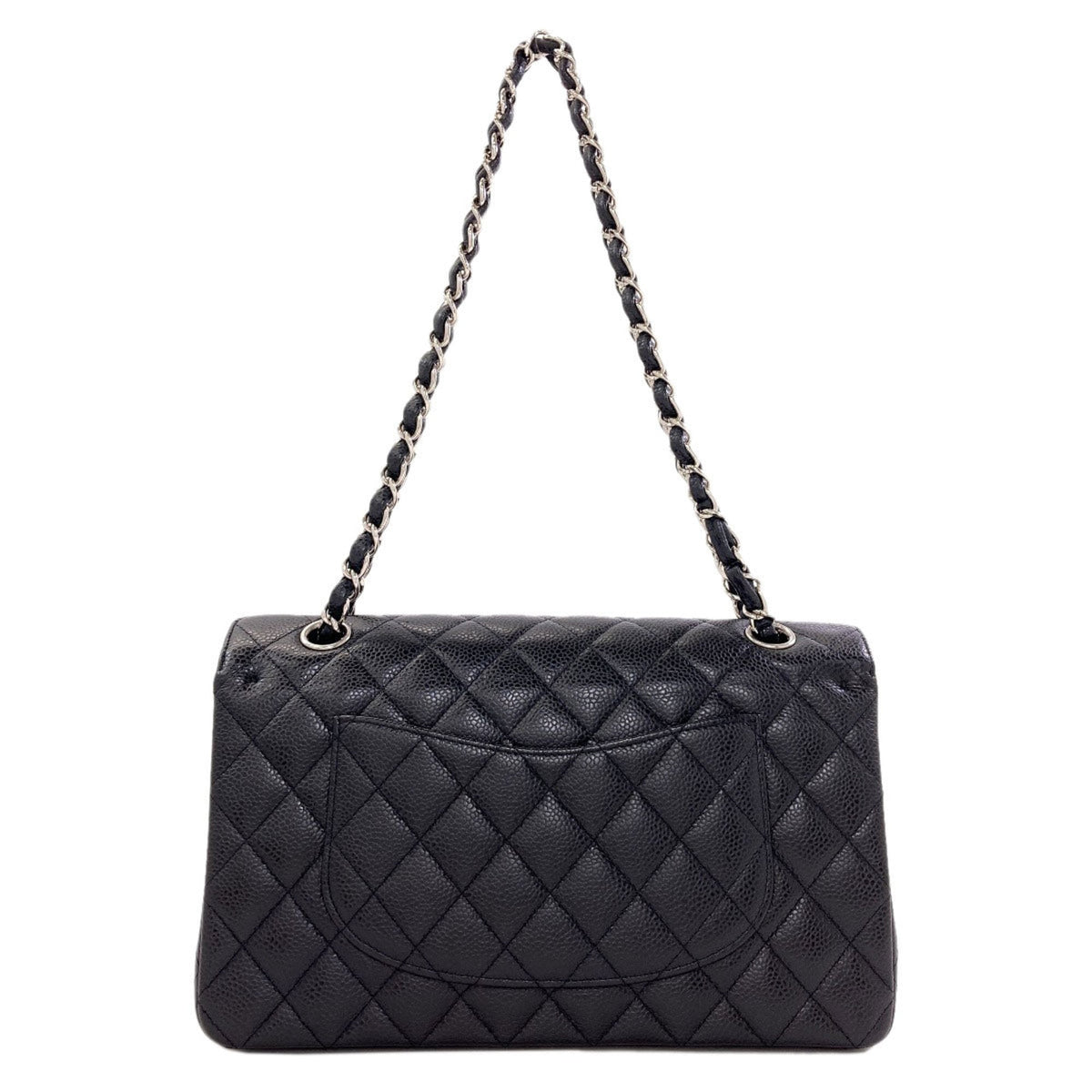 Chanel Matelasse Black Leather Shoulder Bag (Pre-Owned)