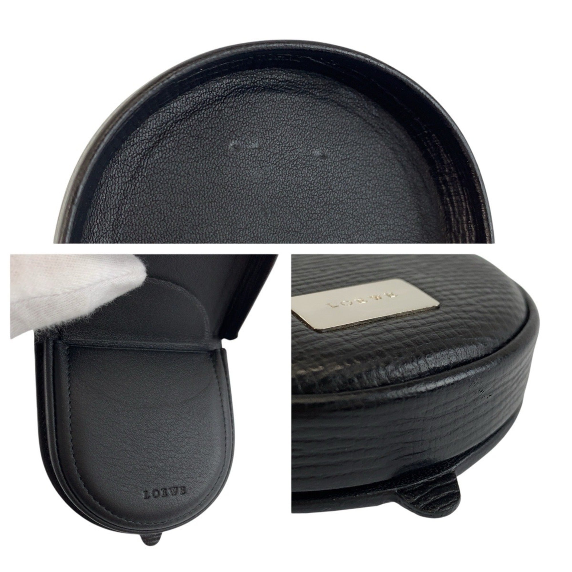 Loewe Black Leather Coin Purse/Coin Case (Pre-Owned)