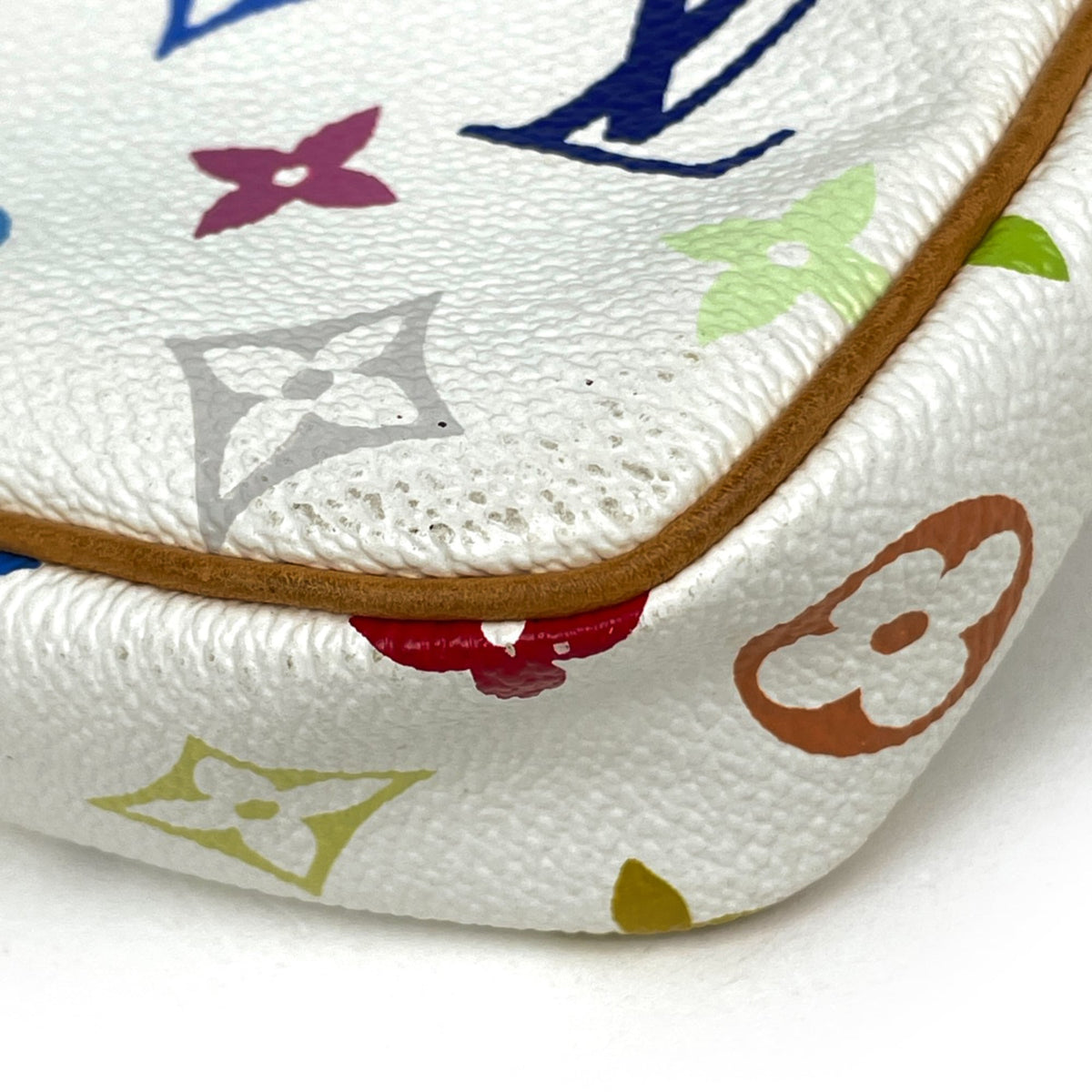 Louis Vuitton Blanc White Monogram Multicolore Pochette Pouch (Pre-Owned)