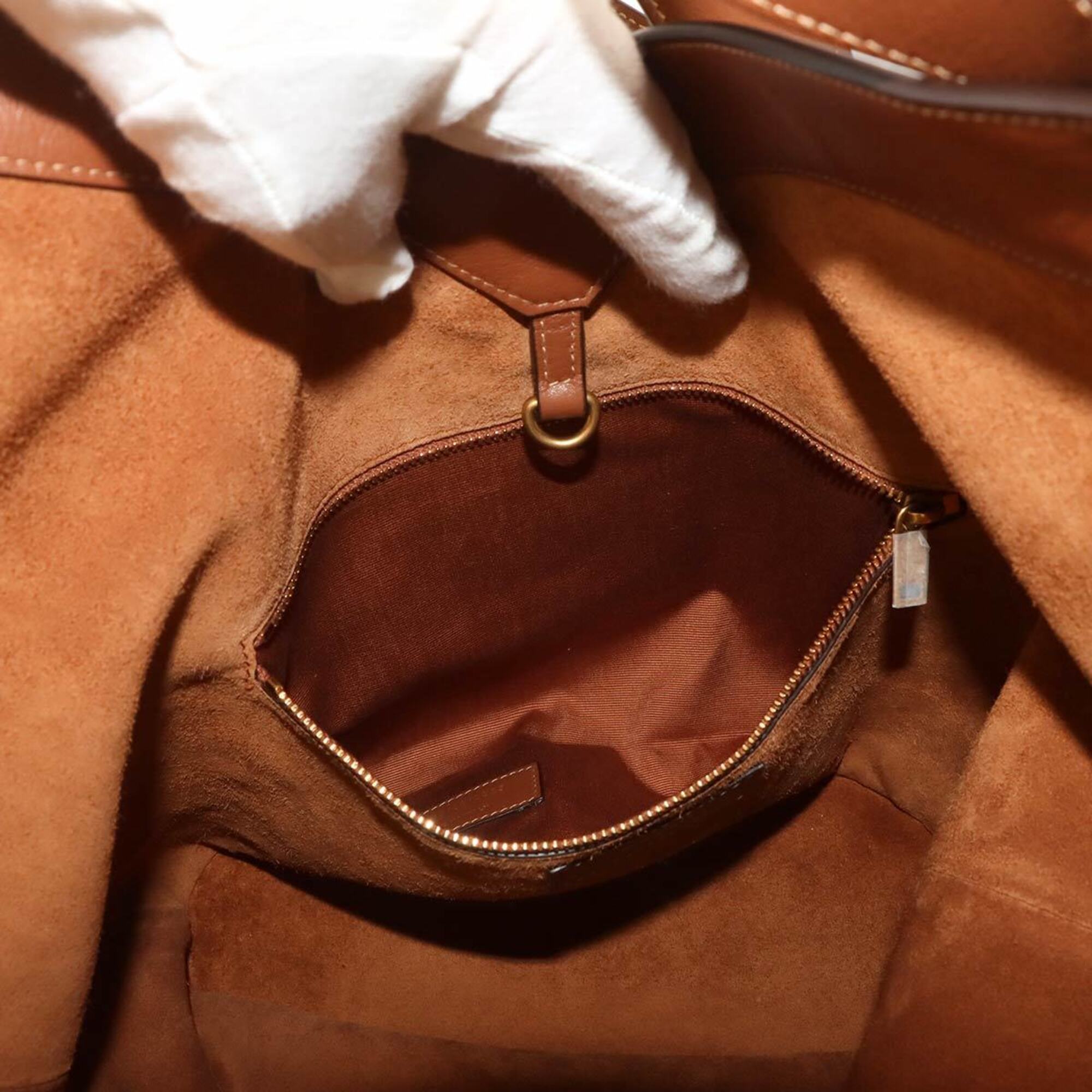 Saint Laurent Brown Leather Handbag Tote Bag (Pre-Owned)