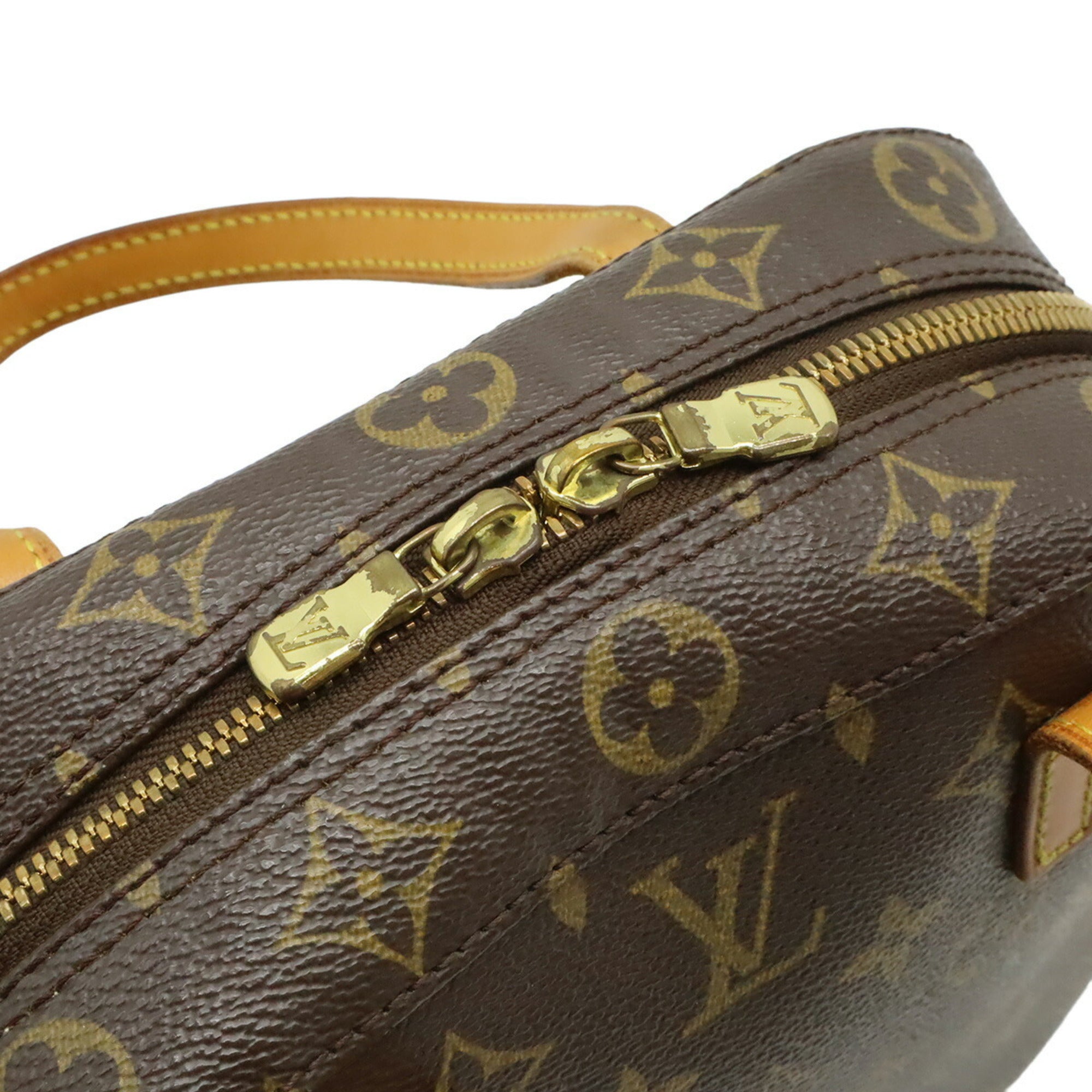 Louis Vuitton Brown Galle Monogram White Monogram Handbag Shoulder Bag (Pre-Owned)