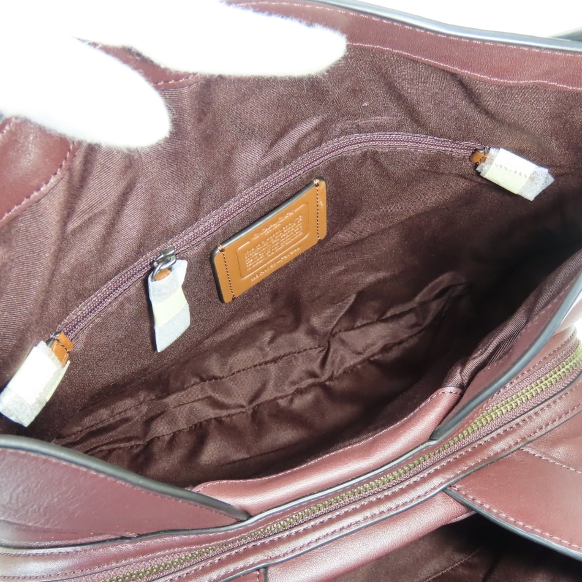 Coach Bordeaux Brown Canvas Tote Bag (Pre-Owned)