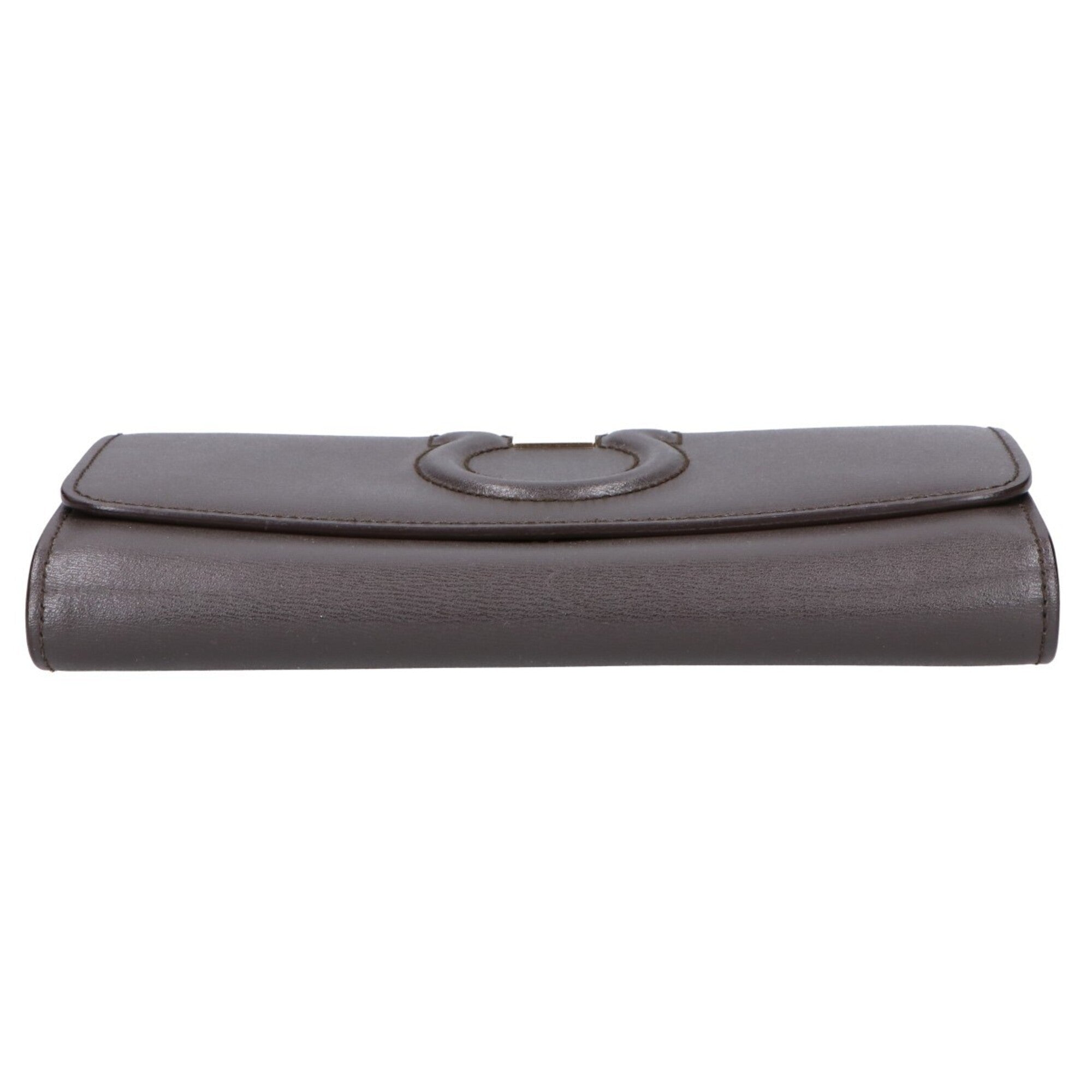 Salvatore Ferragamo Gray Leather Shoulder Bag (Pre-Owned)
