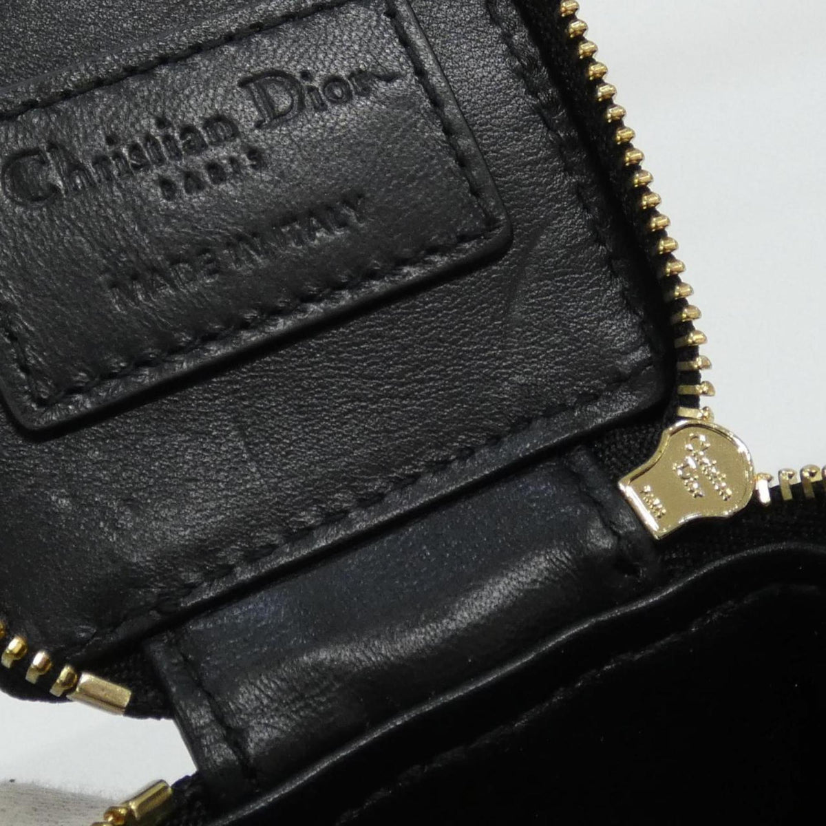 Christian Dior Black Leather Handbag Pouch (Pre-Owned)