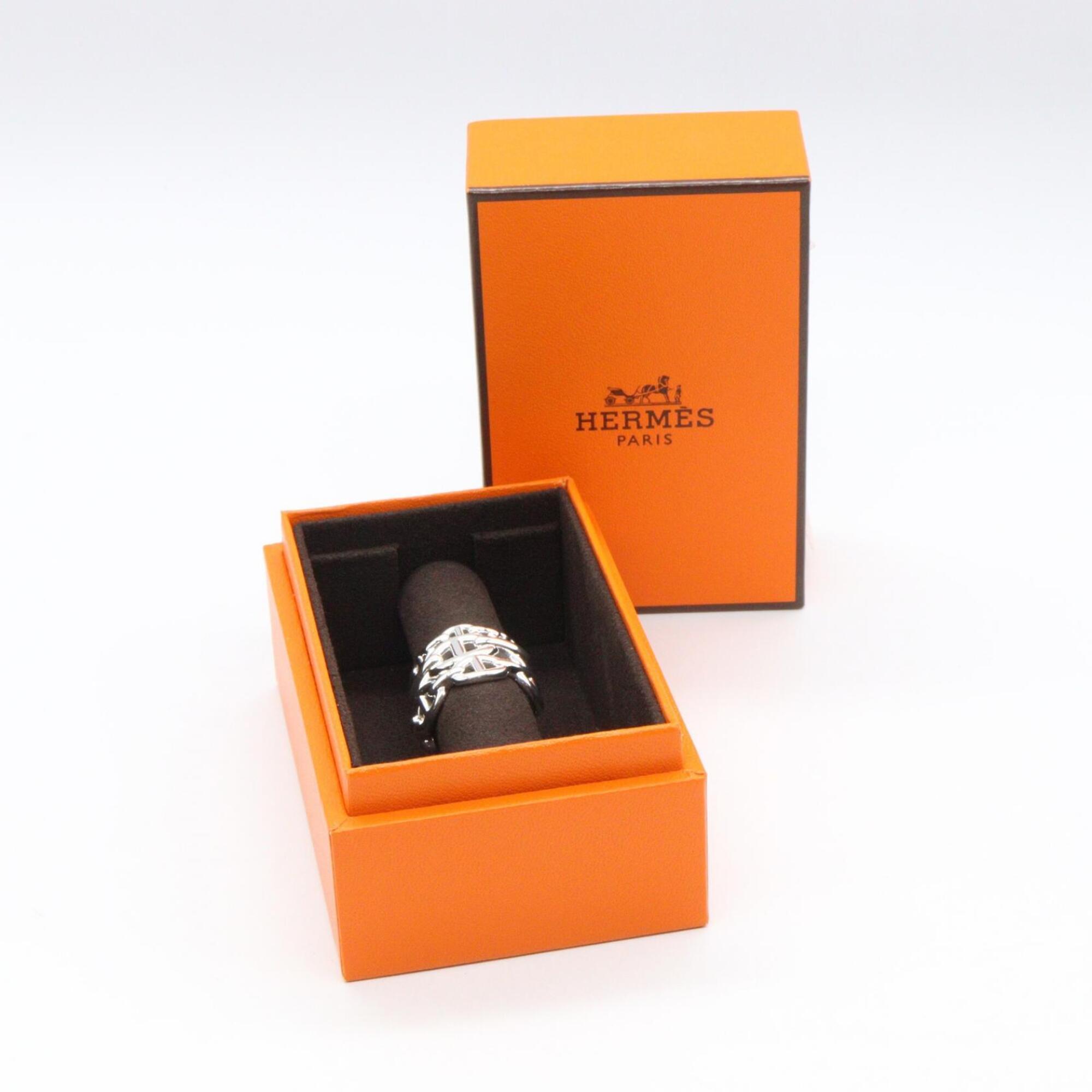 Hermes Silver Silver 925 Band Ring (Pre-Owned)