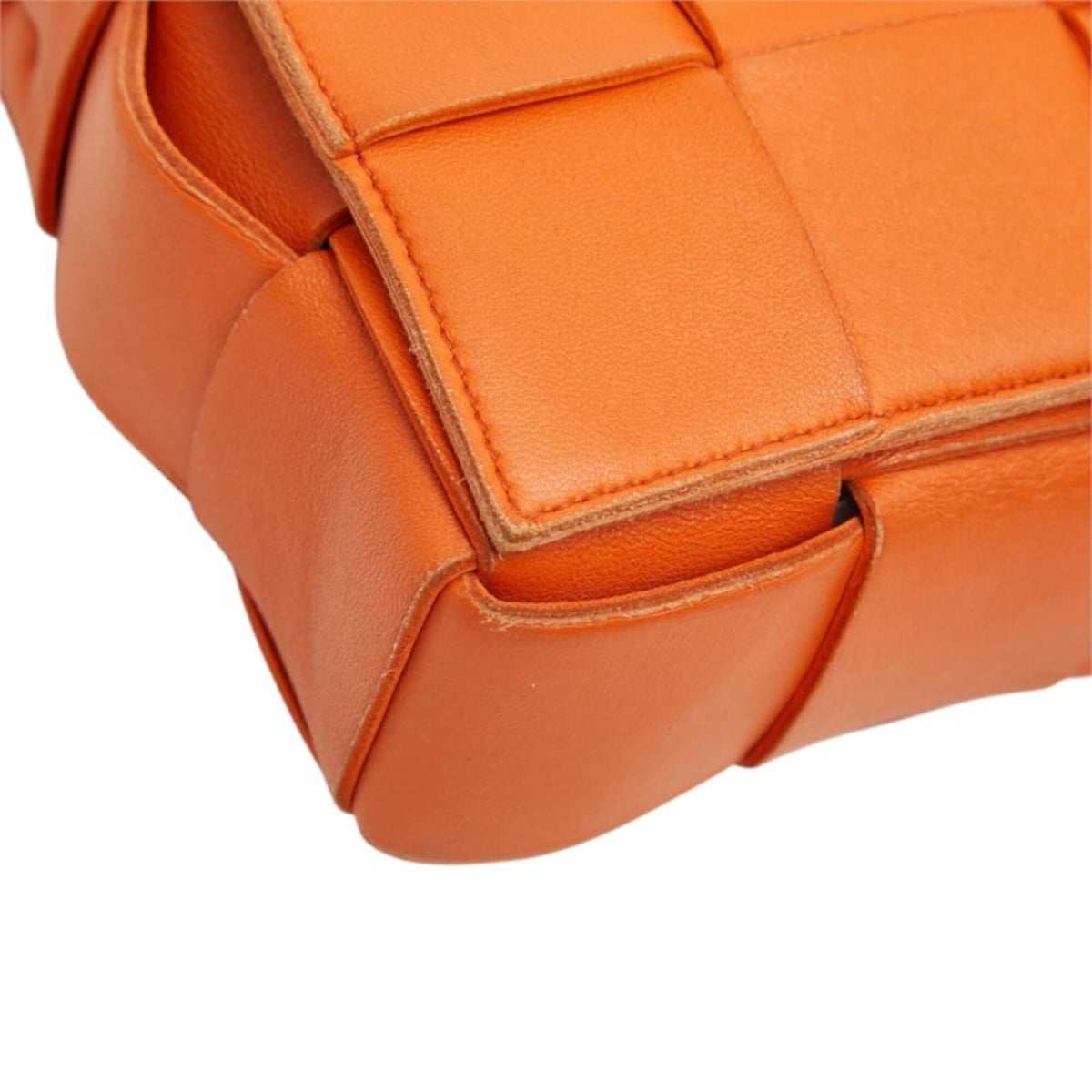 Bottega Veneta Orange Leather Shoulder Bag (Pre-Owned)