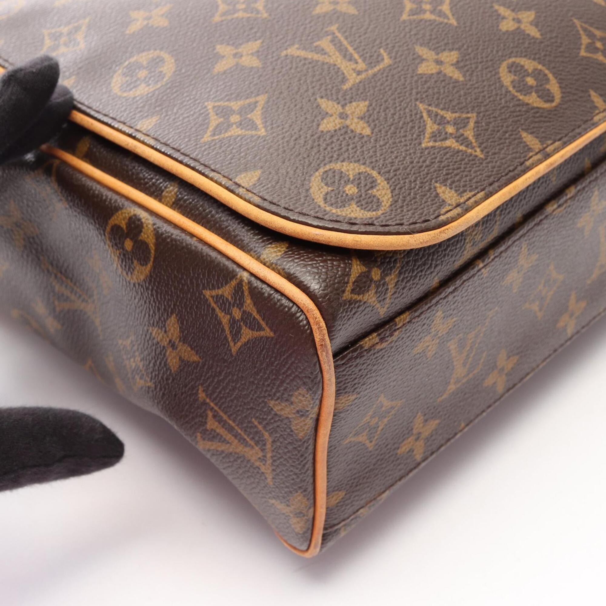 Louis Vuitton Brown Monogram Coated Canvas Leather Handbag Shoulder Bag (Pre-Owned)