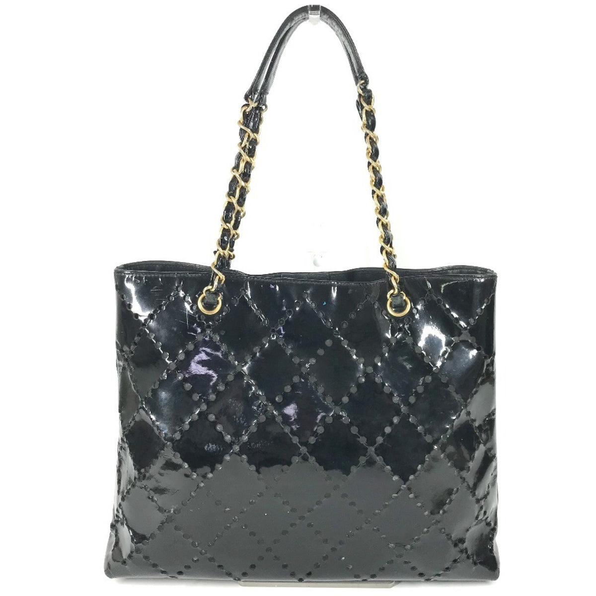 Chanel Black Leather Shoulder Bag Tote Bag (Pre-Owned)