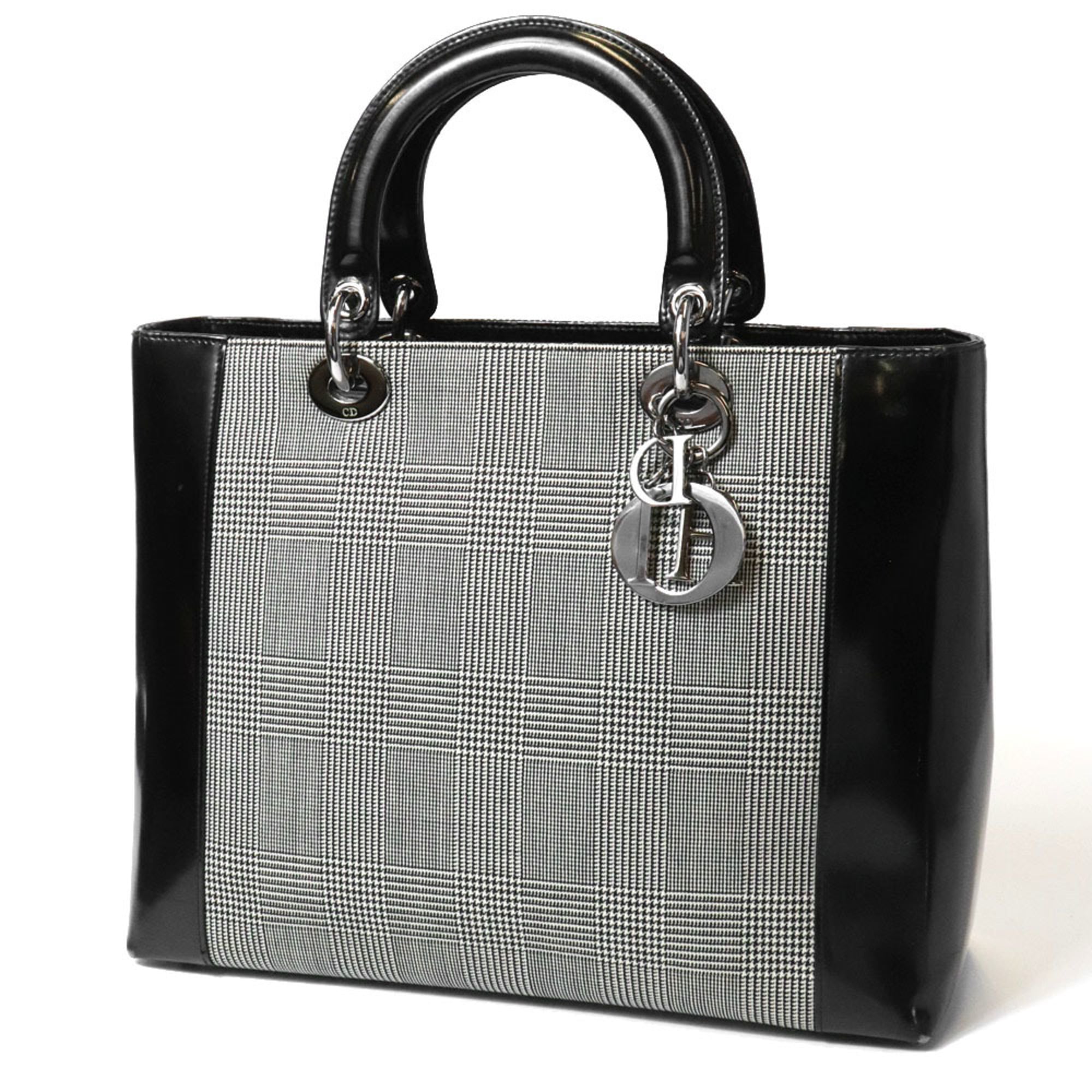 Christian Dior Black Canvas Leather Handbag (Pre-Owned)