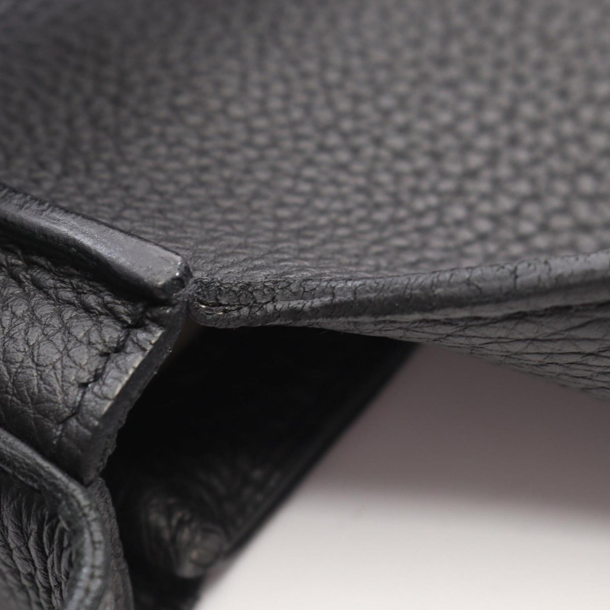 Hermes Black Togo Leather Handbag Shoulder Bag (Pre-Owned)