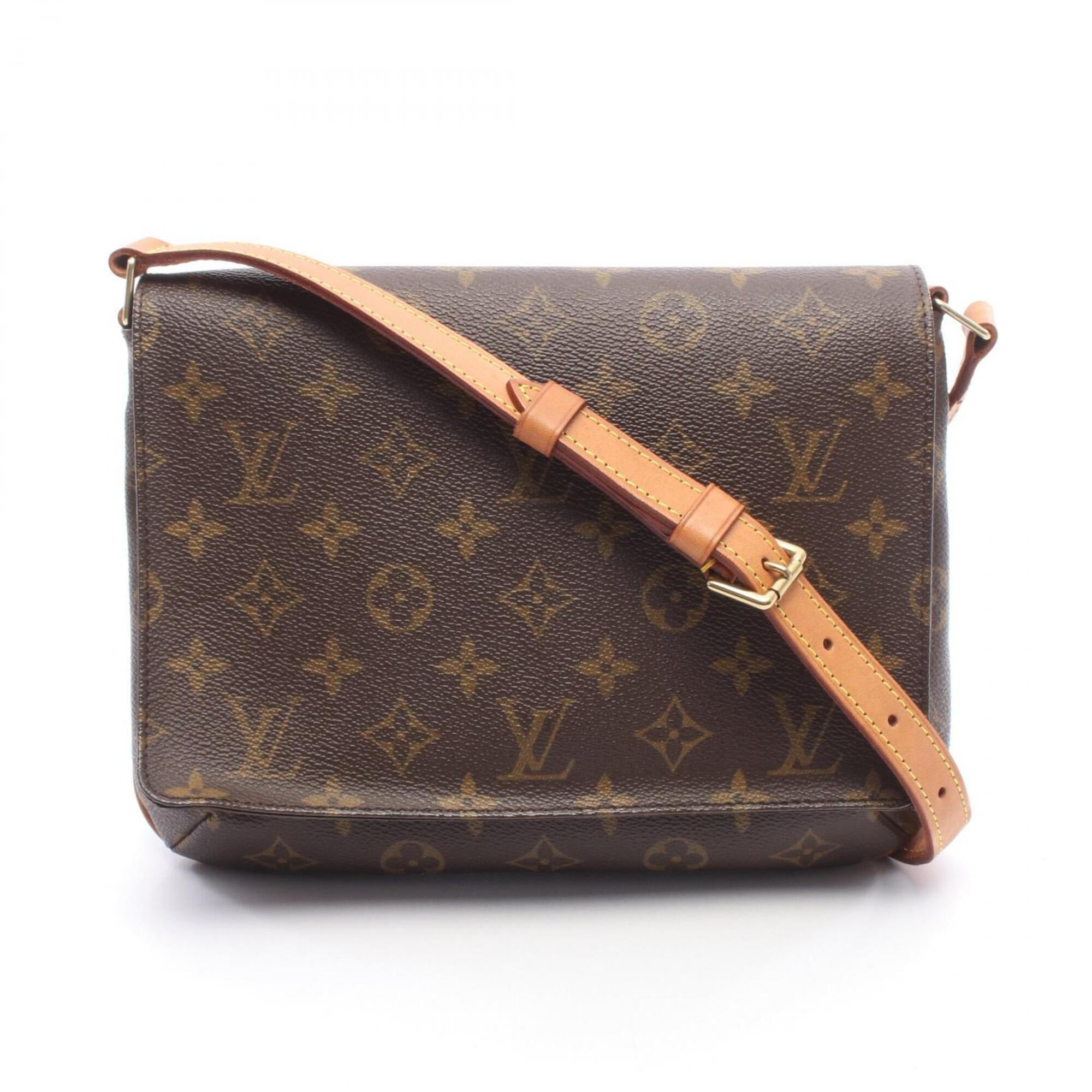 Louis Vuitton Brown Pvc Coated Canvas Leather Handbag Shoulder Bag (Pre-Owned)