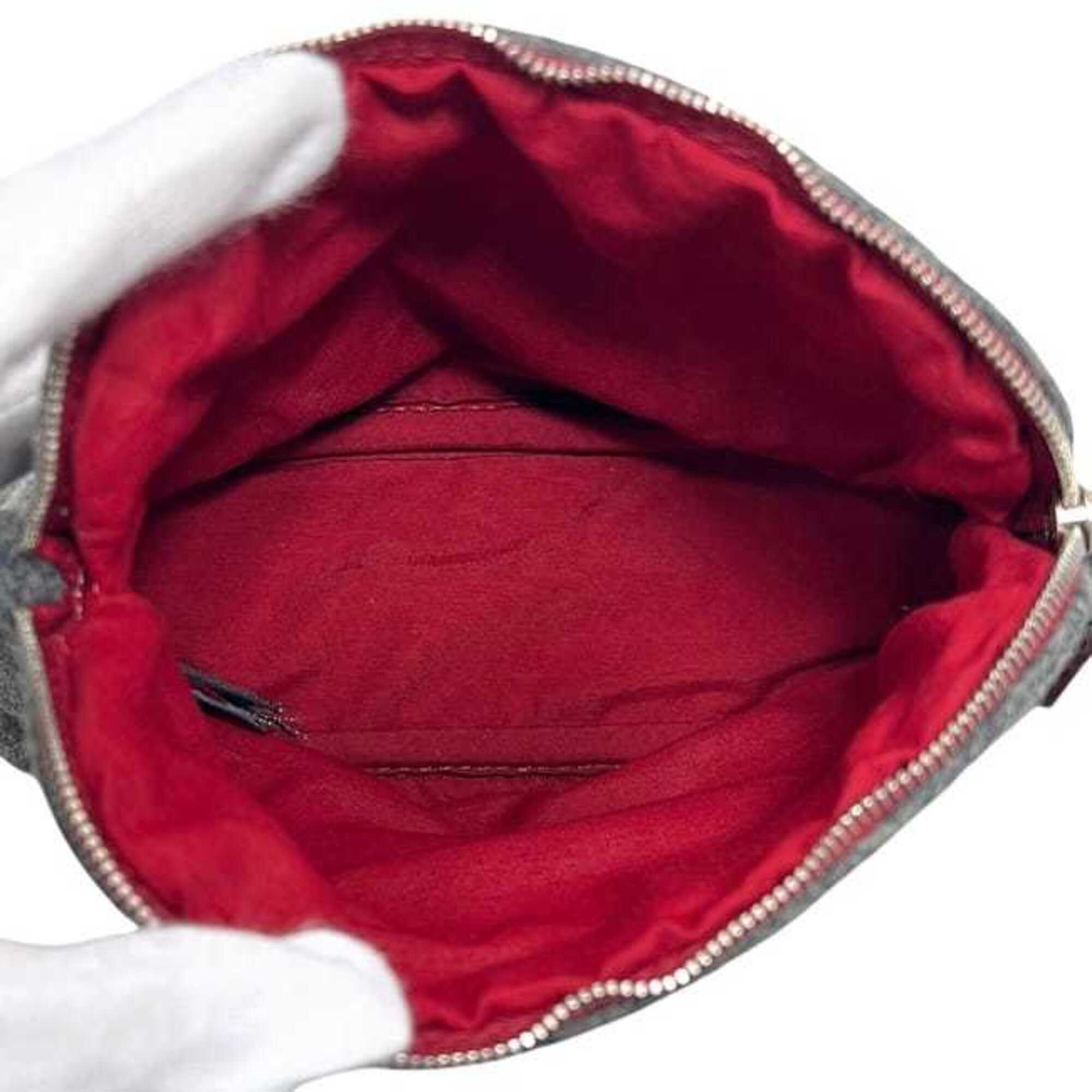 Hermes Bolide Gray Wool Pouch (Pre-Owned)