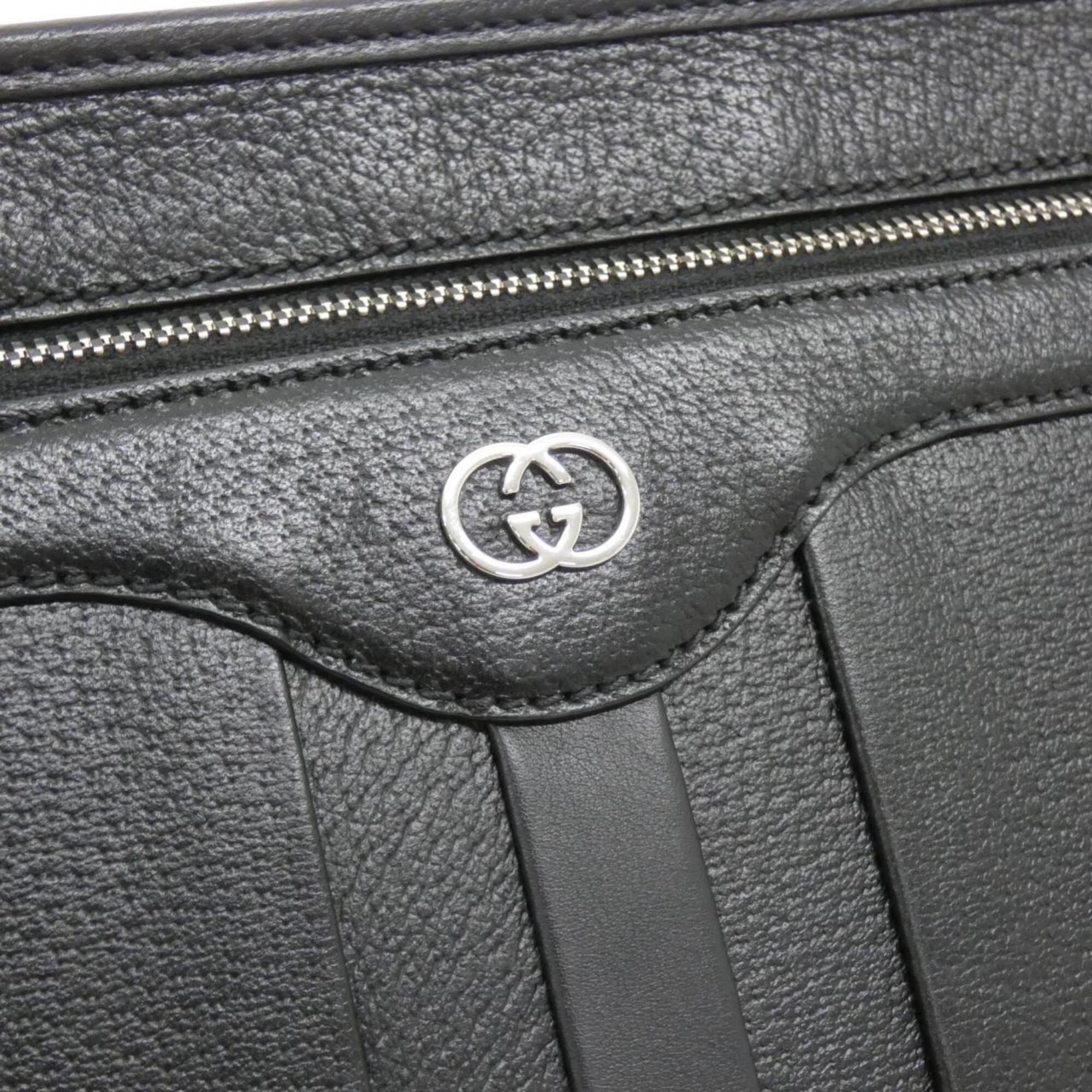 Gucci Black Leather Shoulder Bag (Pre-Owned)