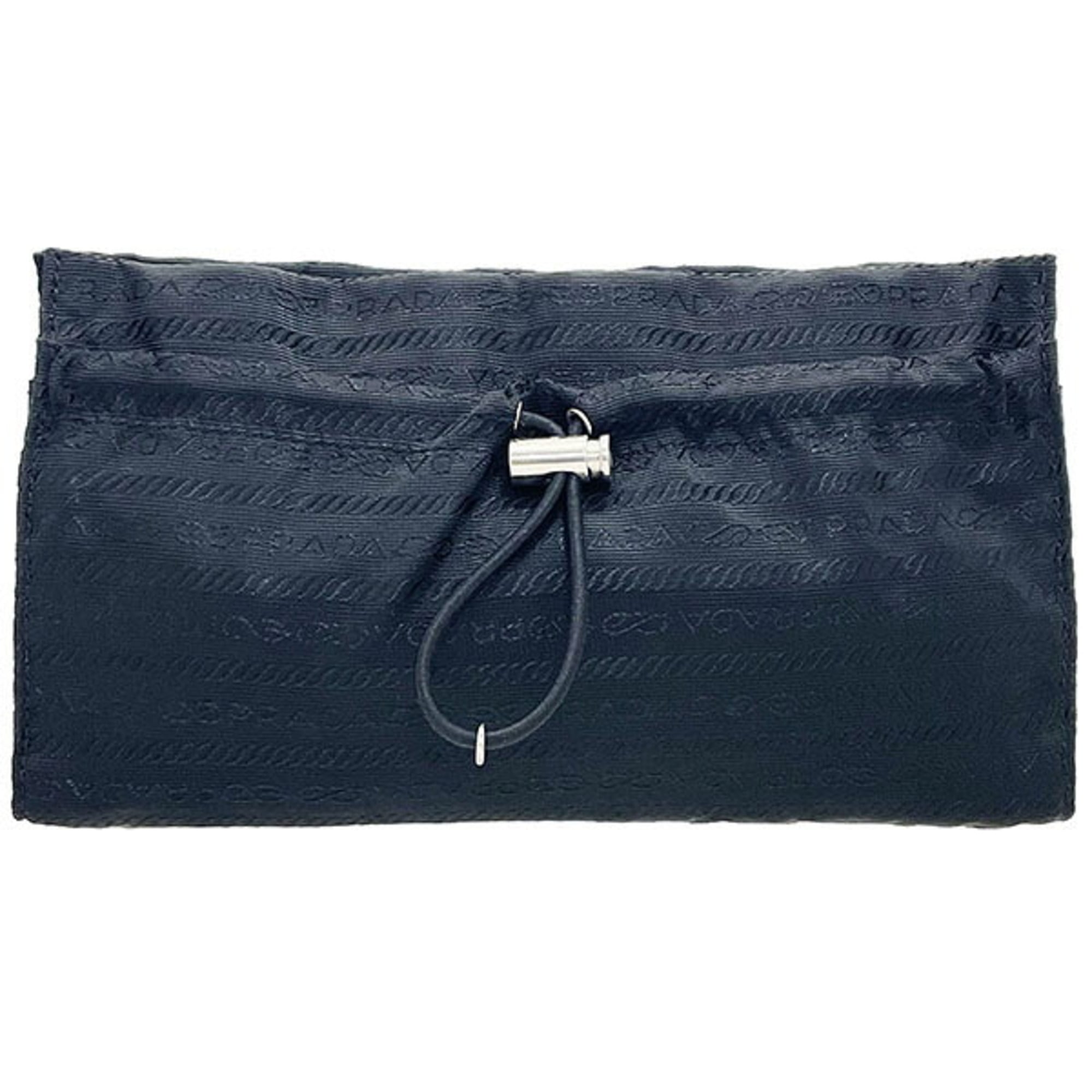 Prada Black Nero Tessuto Pouch (Pre-Owned)