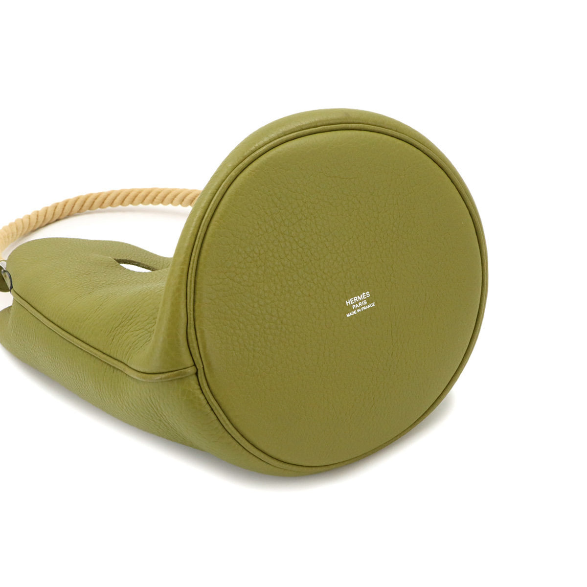 Hermes Green Taurillon Clemence Leather Handbag (Pre-Owned)