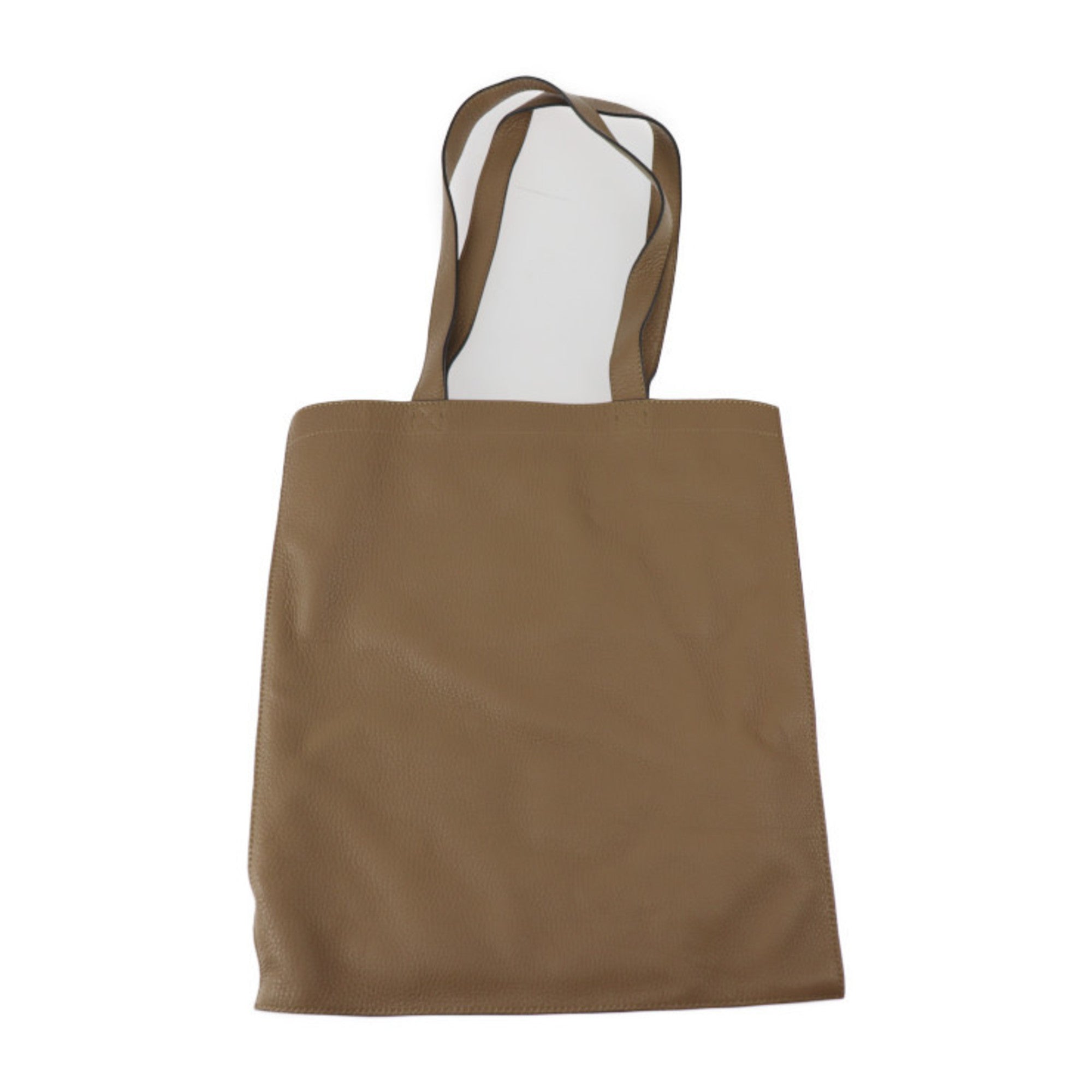 Fendi Brown Leather Handbag Tote Bag (Pre-Owned)