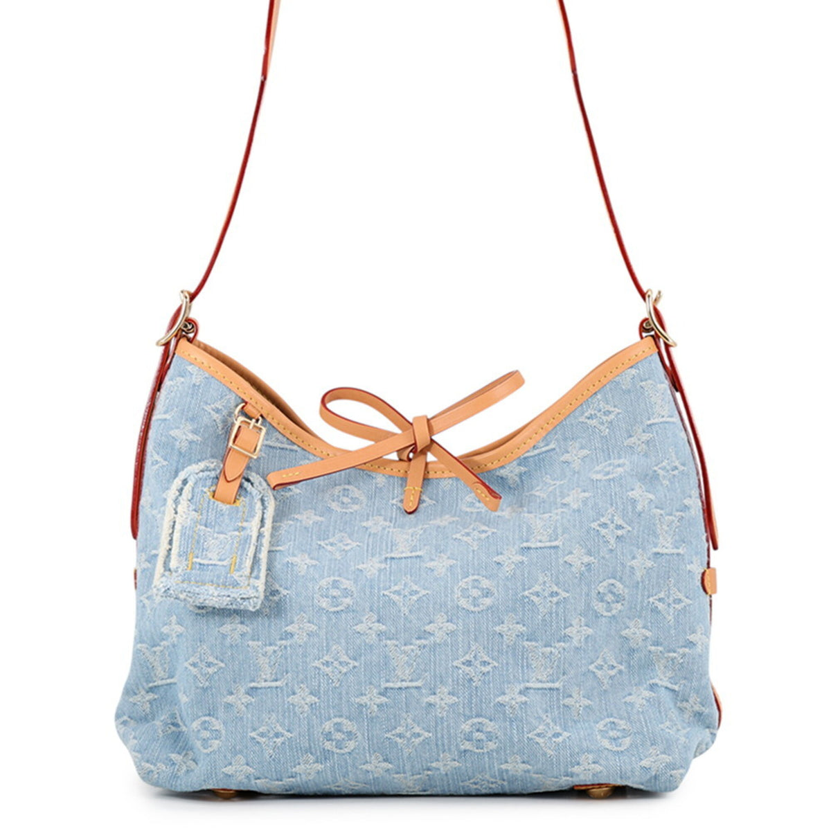 Louis Vuitton Collection Sky Blue Monogram Denim Handbag Shoulder Bag (Pre-Owned)