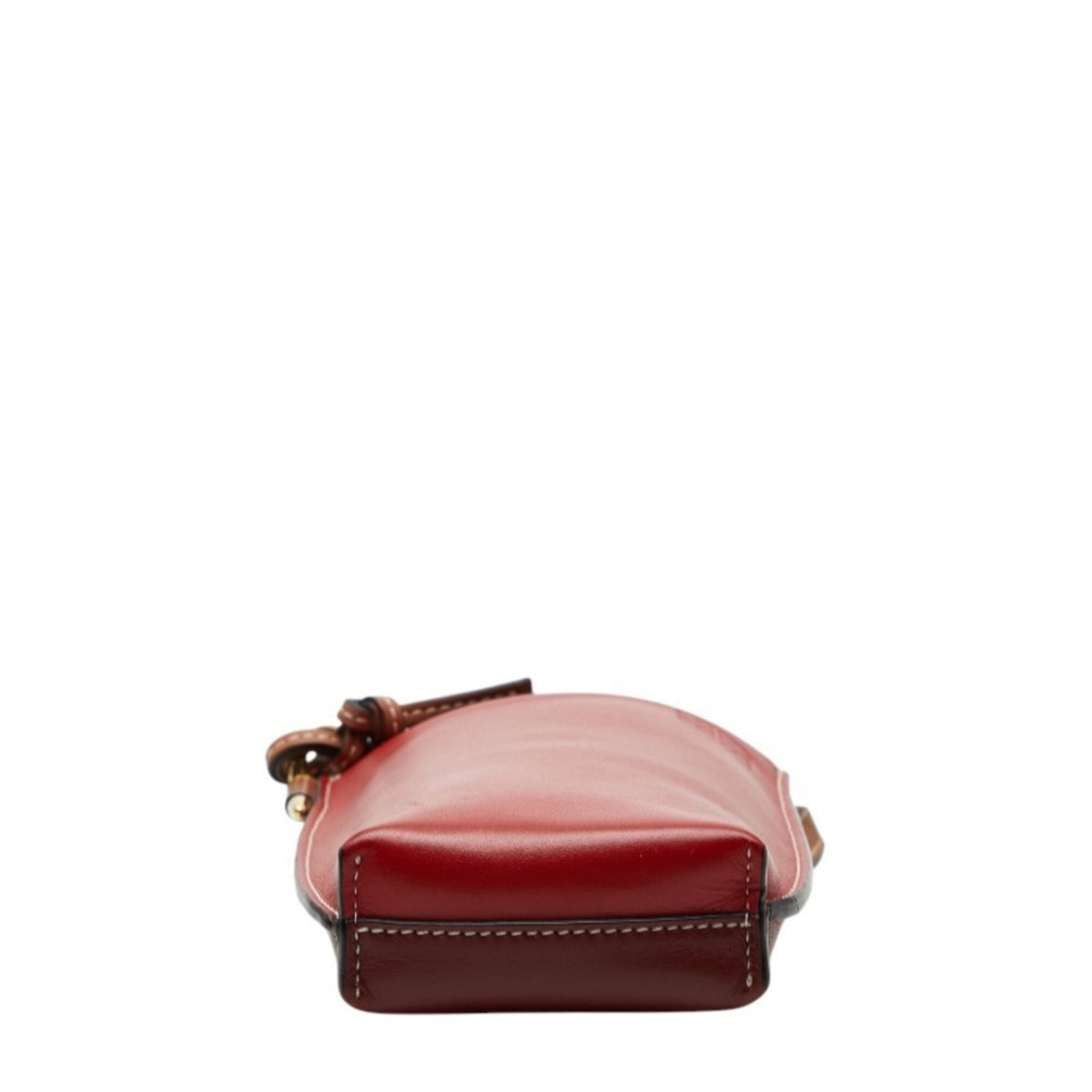 Loewe Brown Red Color Leather Shoulder Bag (Pre-Owned)