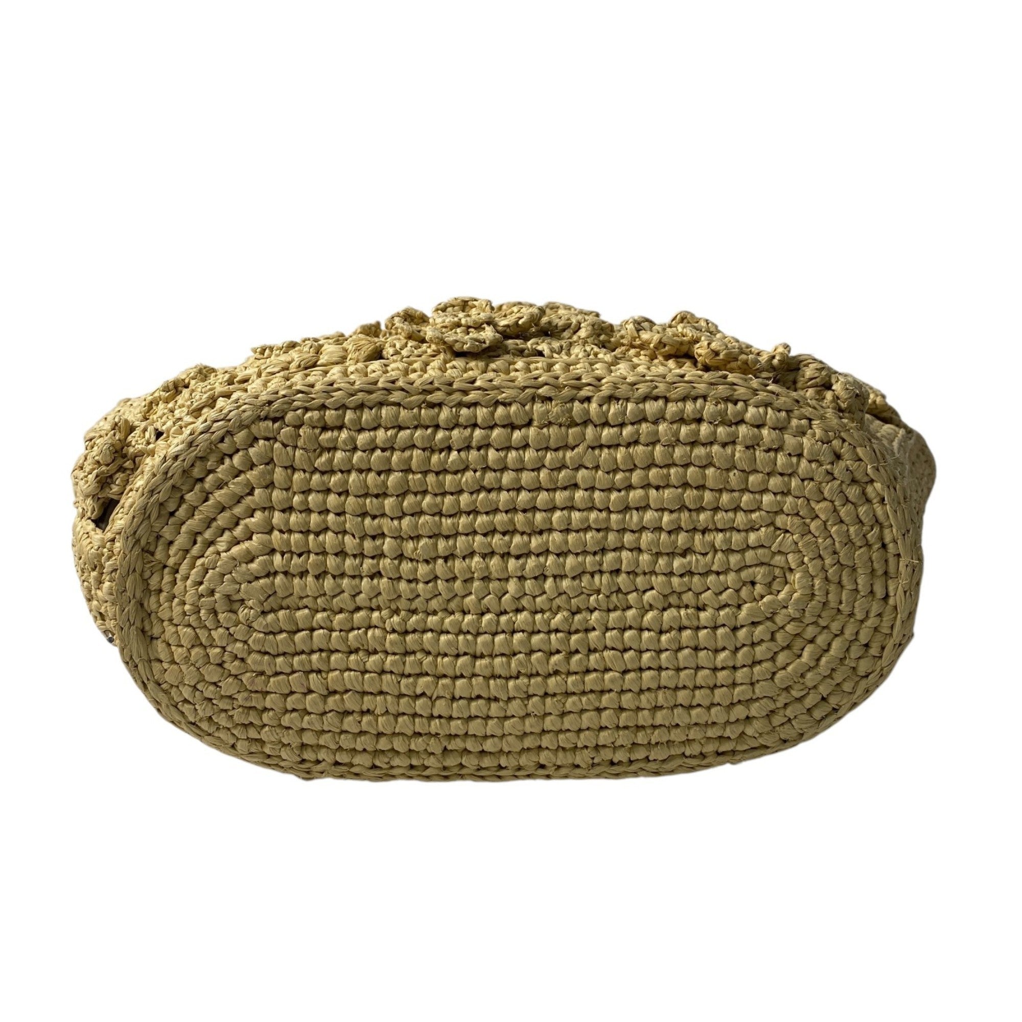 Christian Dior Beige Raffia Handbag Shoulder Bag (Pre-Owned)