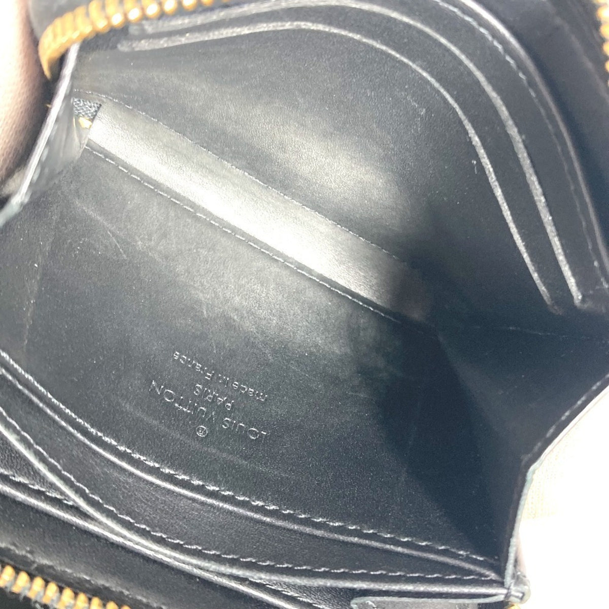 Louis Vuitton Black White Patent Leather Coin Purse/Coin Case (Pre-Owned)