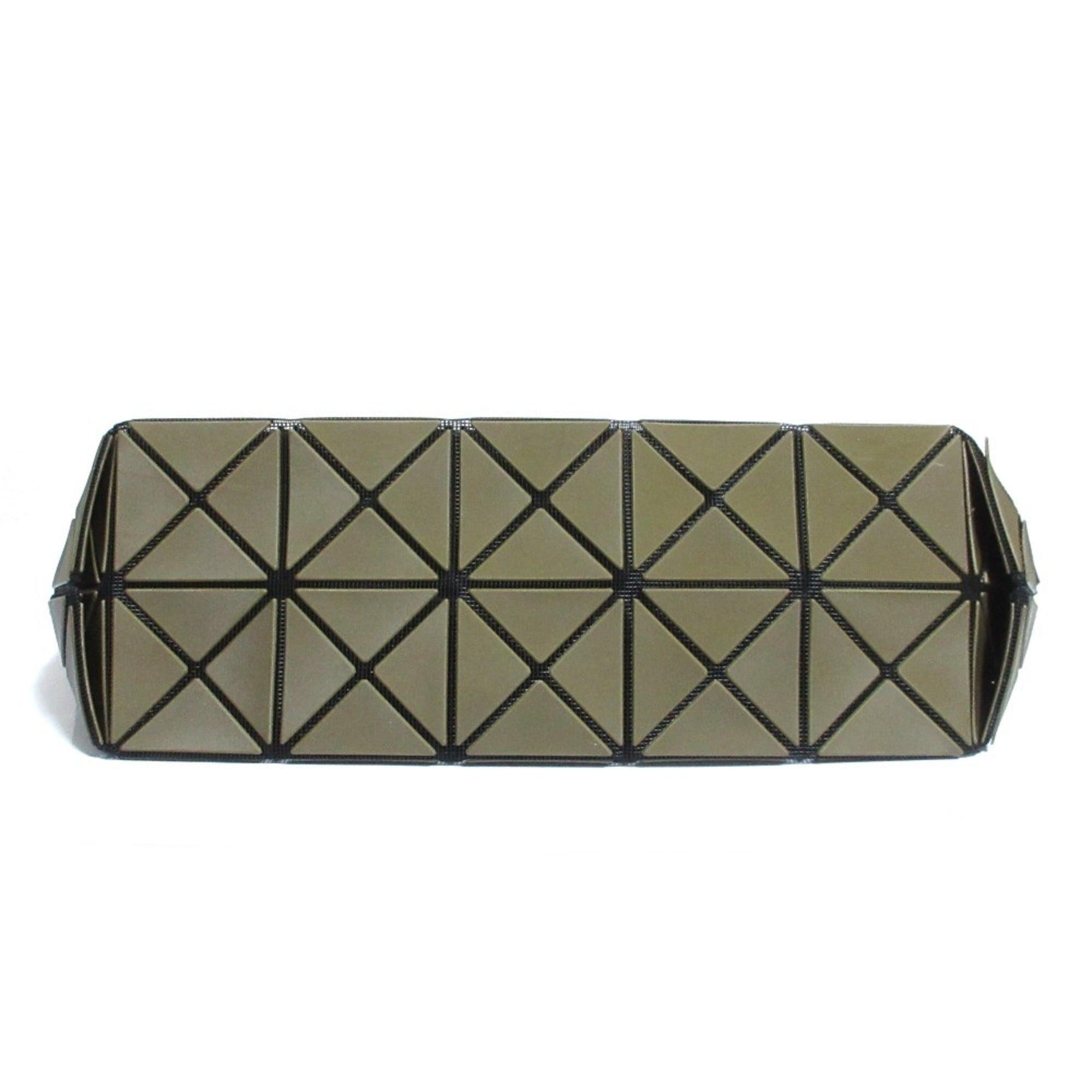 Bao Bao Issey Miyake Khaki Vinyl Polyester Nylon Brass Polyurethane Shoulder Bag (Pre-Owned)
