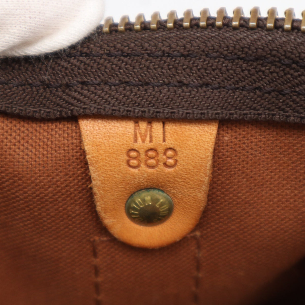 Louis Vuitton Monogram Beige Brown Coated Canvas Leather Boston Bag (Pre-Owned)