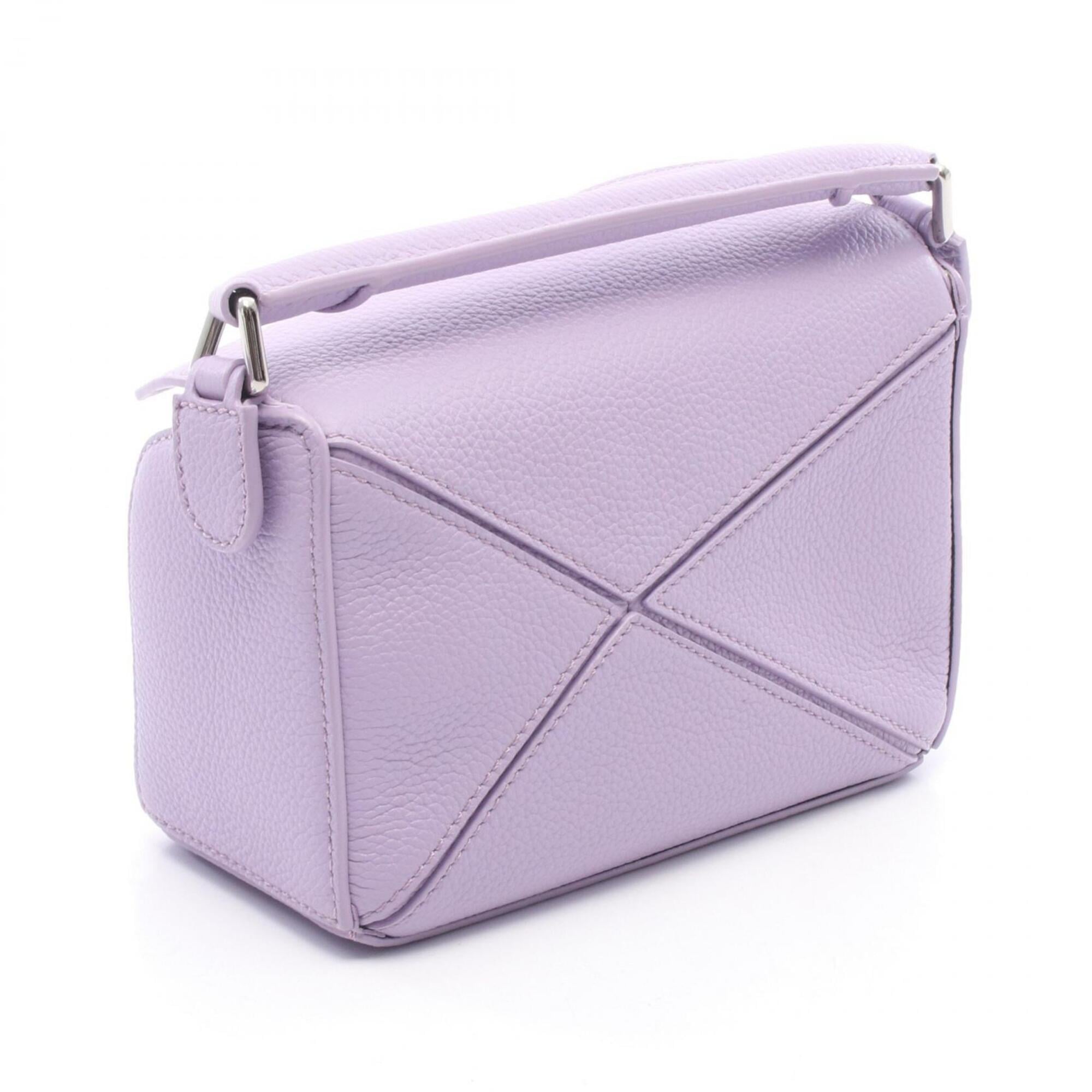 Loewe Purple Leather Handbag (Pre-Owned)