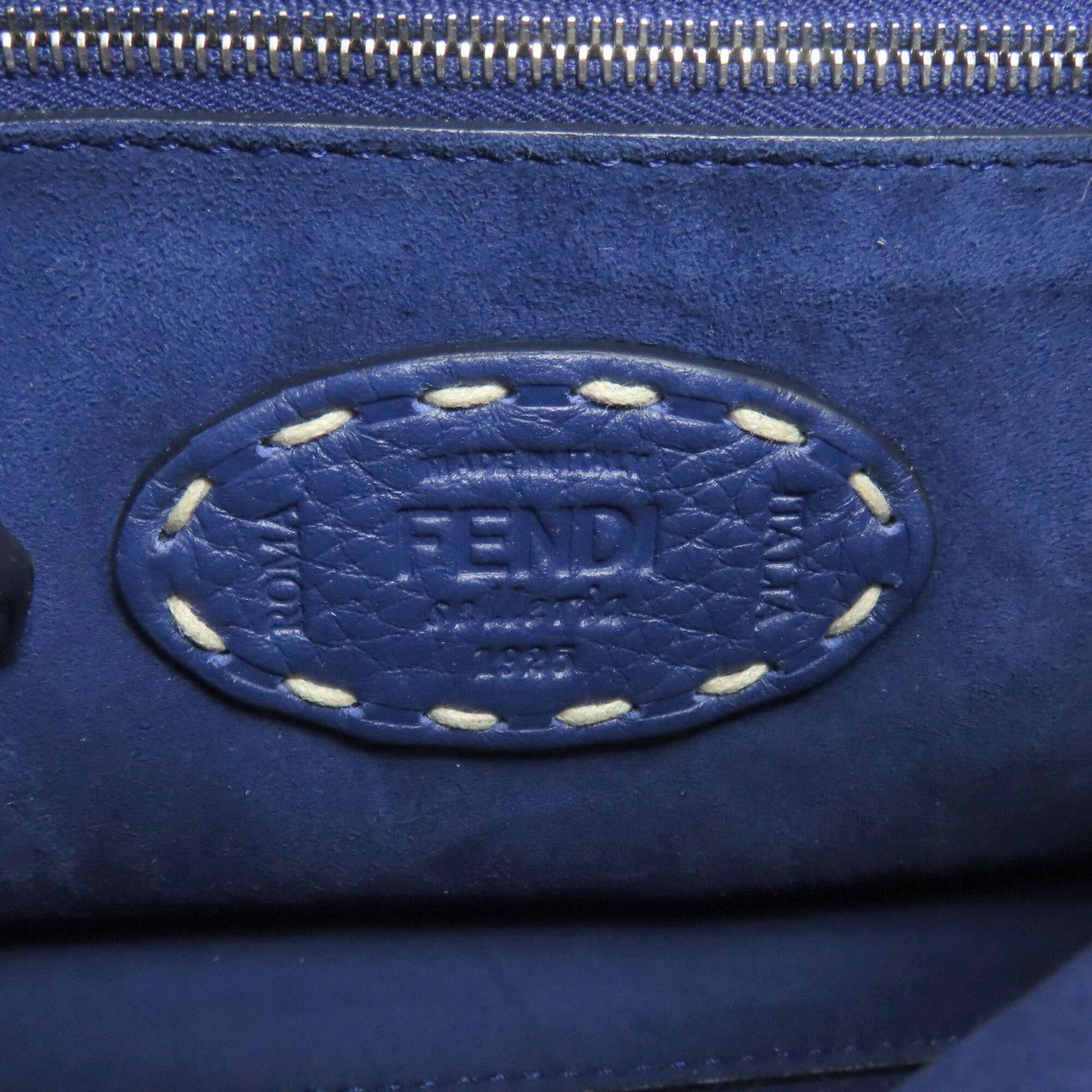Fendi Blue Leather Handbag (Pre-Owned)