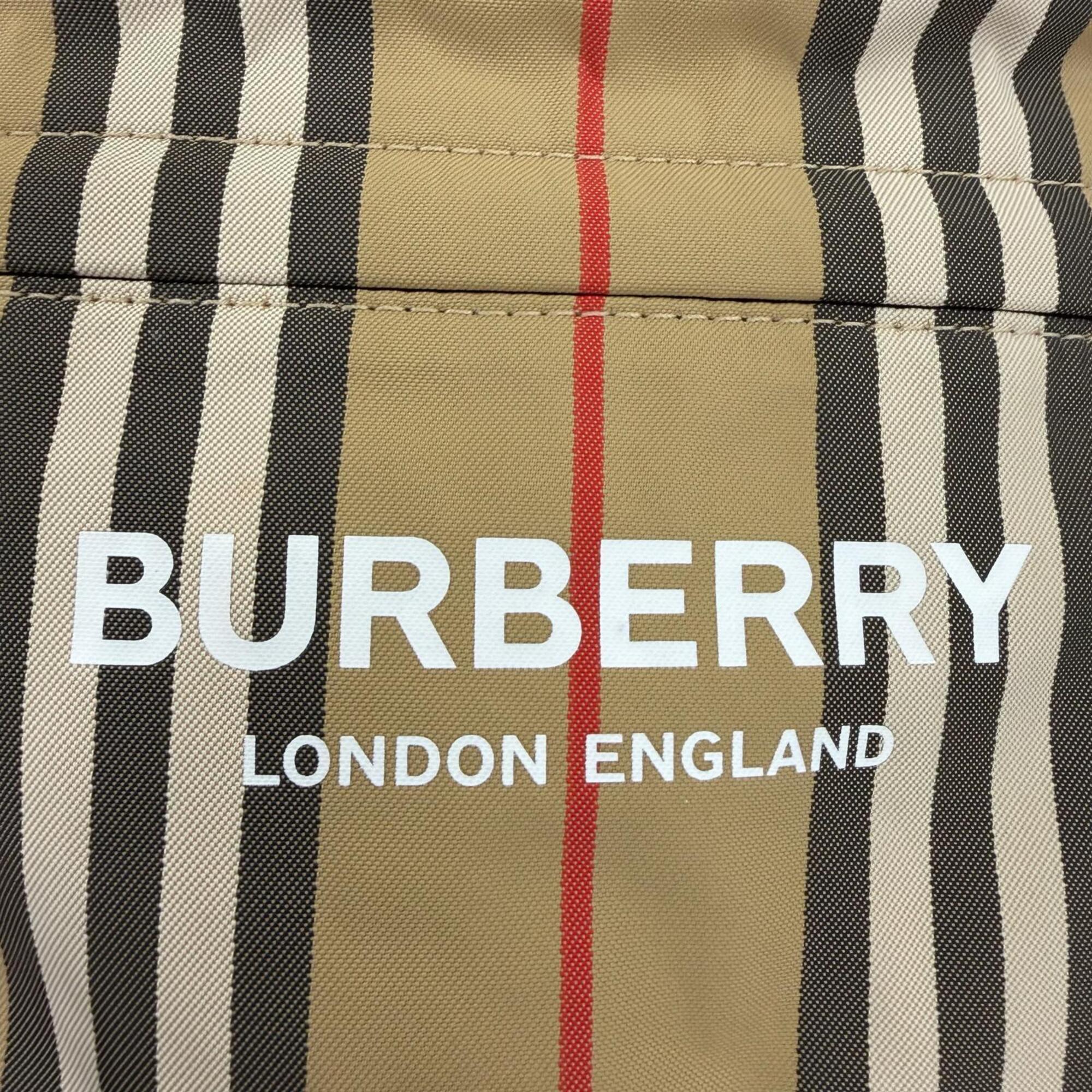 Burberry Beige Nylon Leather Backpack Sling Bag (Pre-Owned)