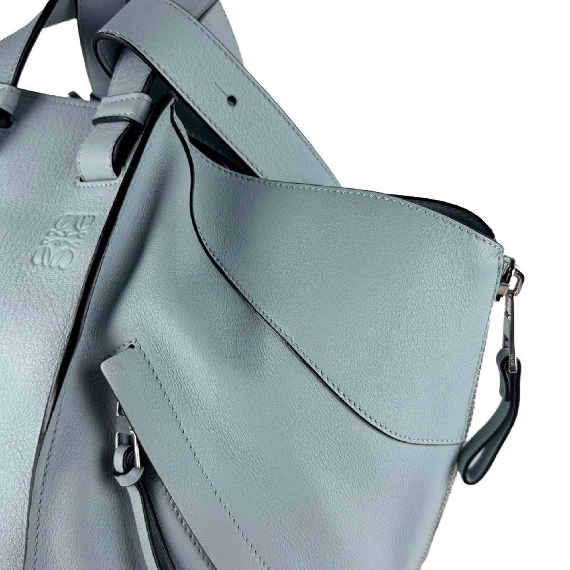 Loewe Light Blue Leather Handbag Shoulder Bag (Pre-Owned)