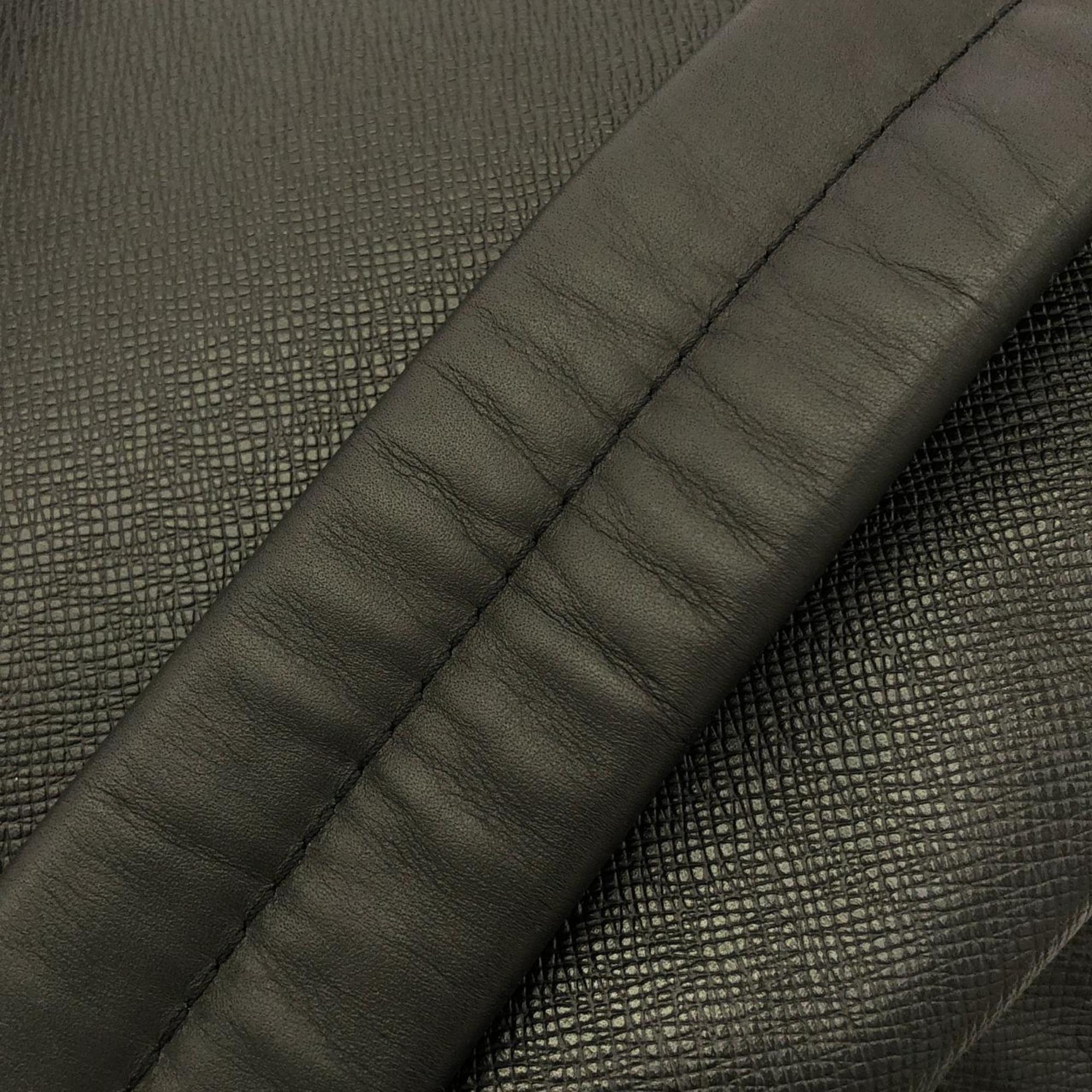 Louis Vuitton Taigarama Black Coated Canvas Leather Backpack (Pre-Owned)