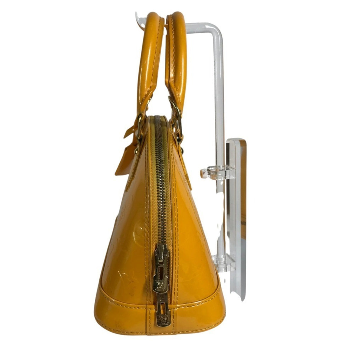 Louis Vuitton Yellow Monogram Vernis Handbag Shoulder Bag Tote Bag (Pre-Owned)