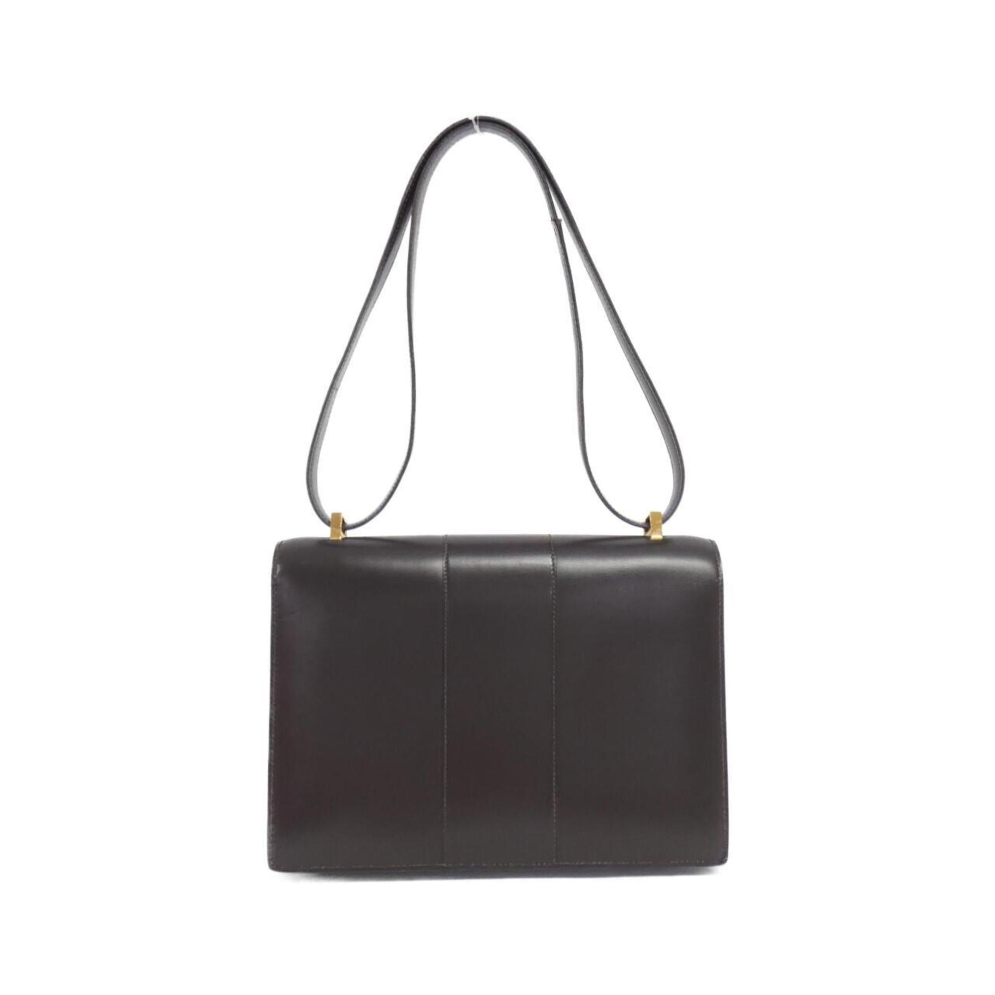 Hermes Ebene Box Calf Leather Shoulder Bag (Pre-Owned)