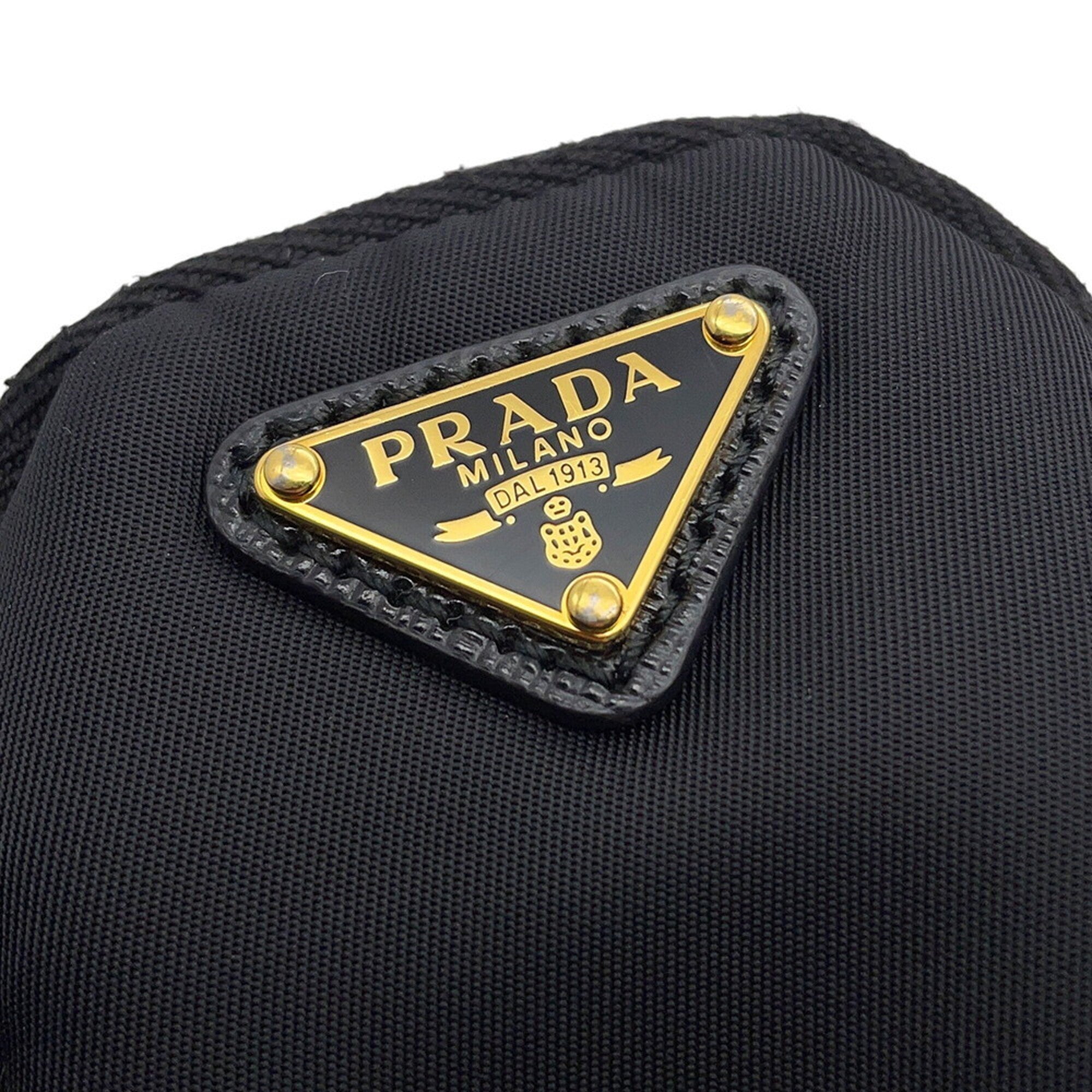 Prada Black Nylon Handbag Shoulder Bag (Pre-Owned)