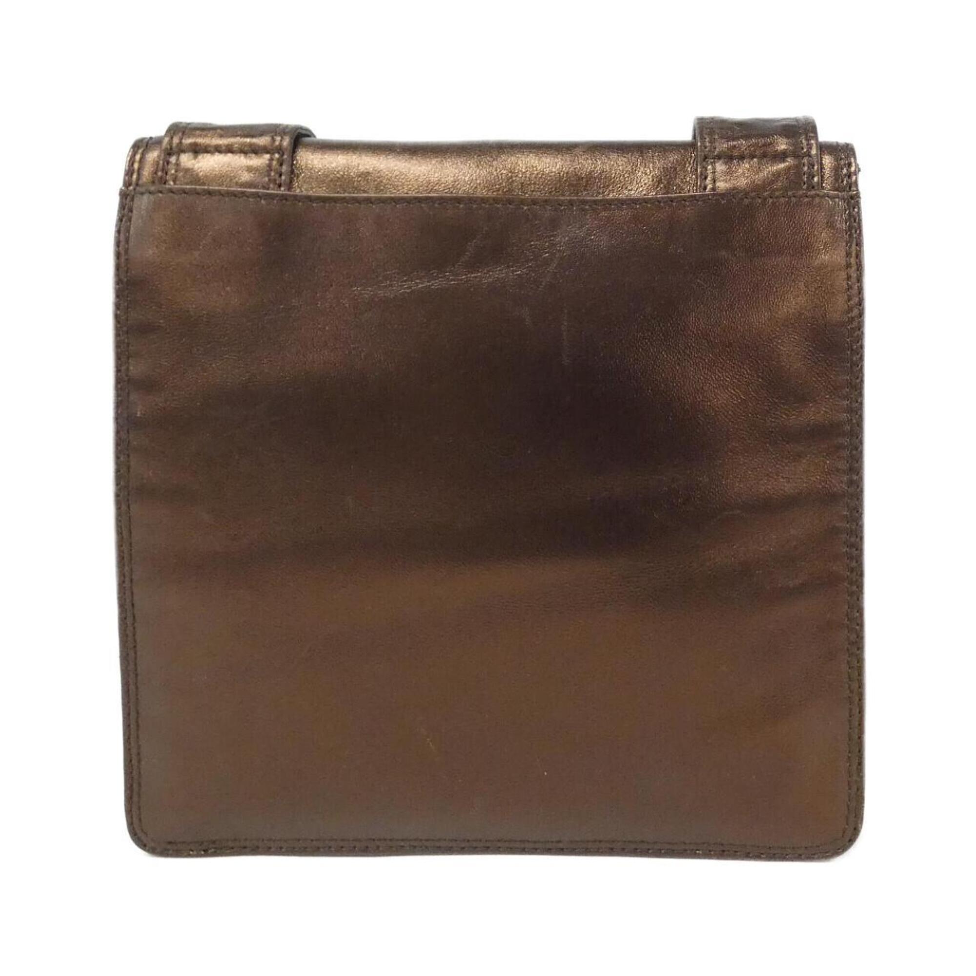 Chanel Bronze Metallic Bronze Leather Shoulder Bag (Pre-Owned)