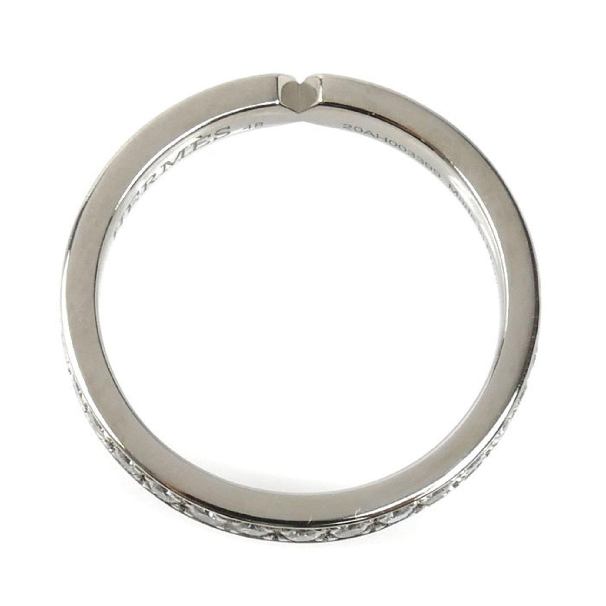 Hermes Platinum 950 Band Ring (Pre-Owned)