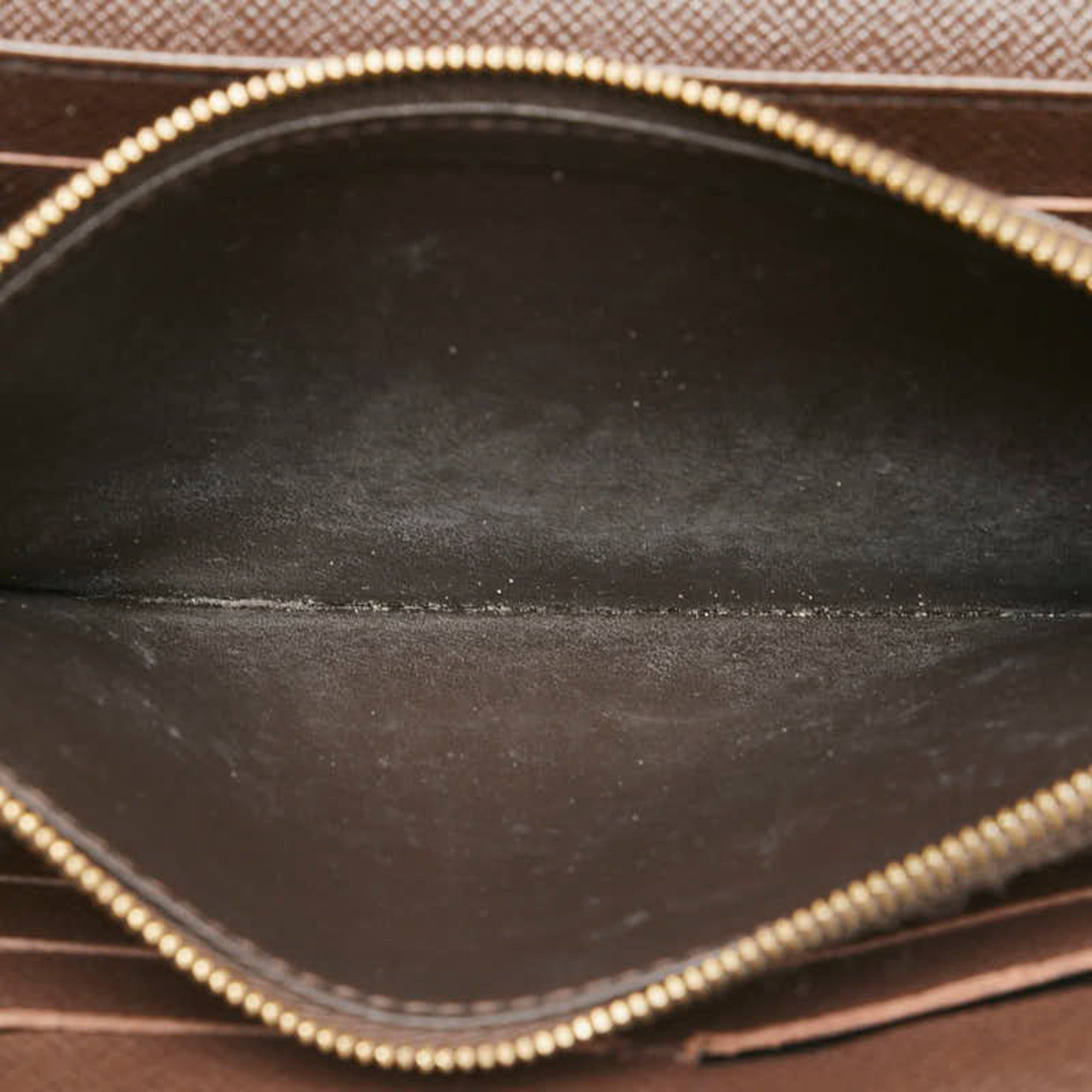 Louis Vuitton Brown Pvc Leather Long Wallet (Tri-Fold) (Pre-Owned)