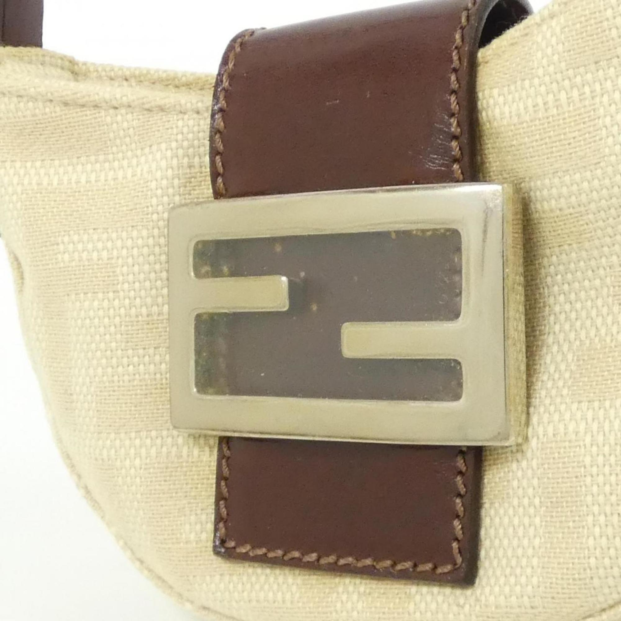 Fendi Ivory Canvas Handbag (Pre-Owned)