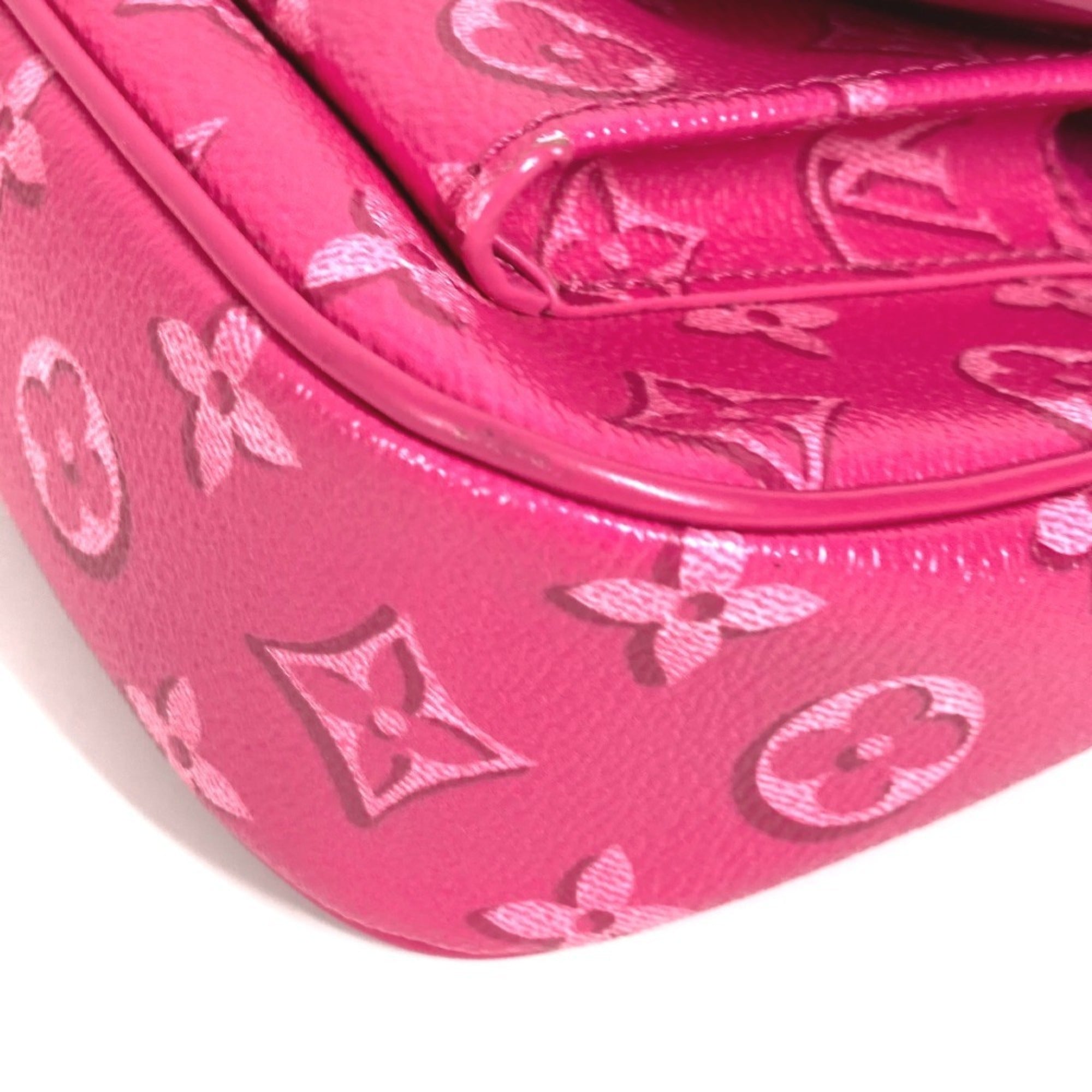 Louis Vuitton Fuchsia Pink Monogram Handbag Pochette Shoulder Bag (Pre-Owned)