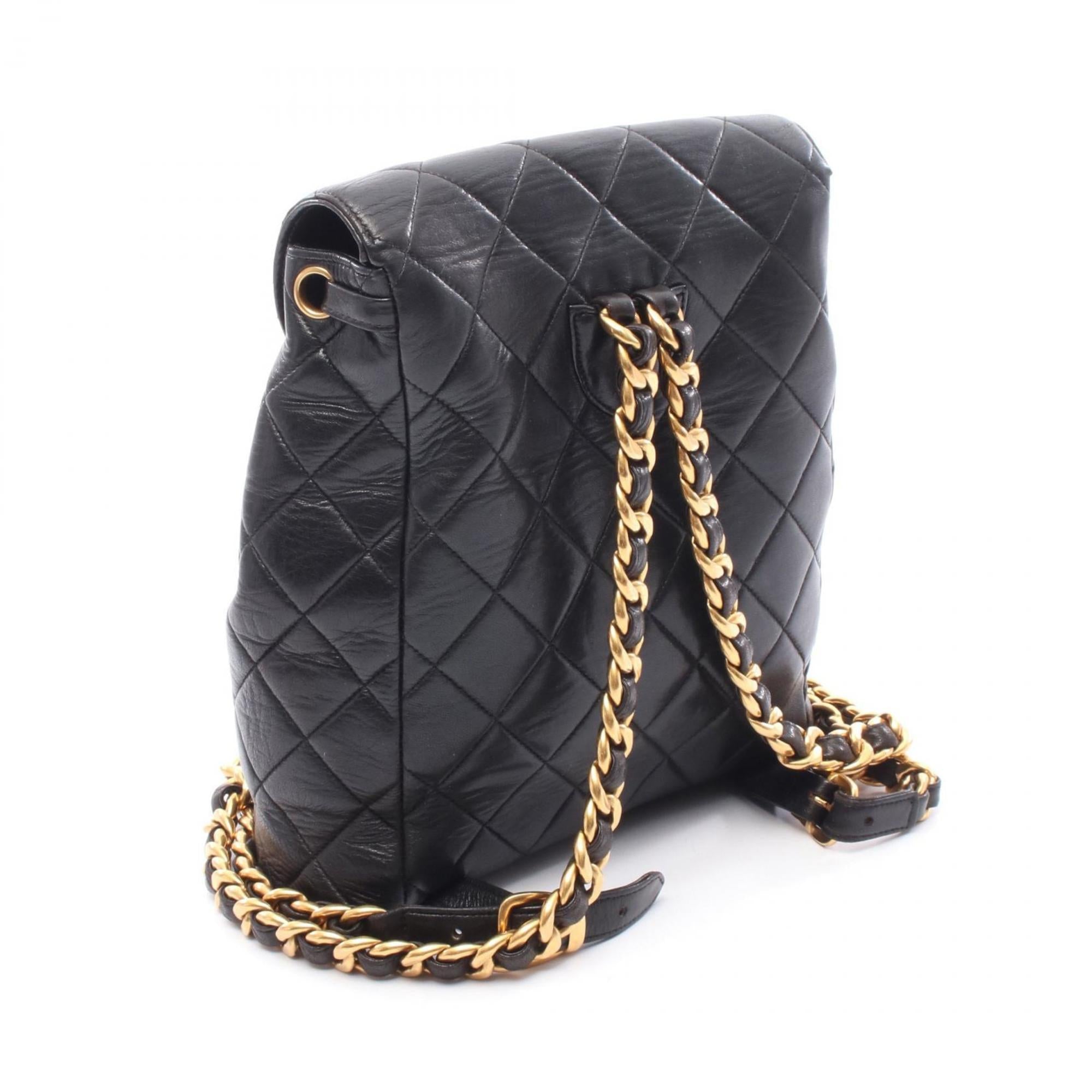 Chanel Black Leather Backpack (Pre-Owned)