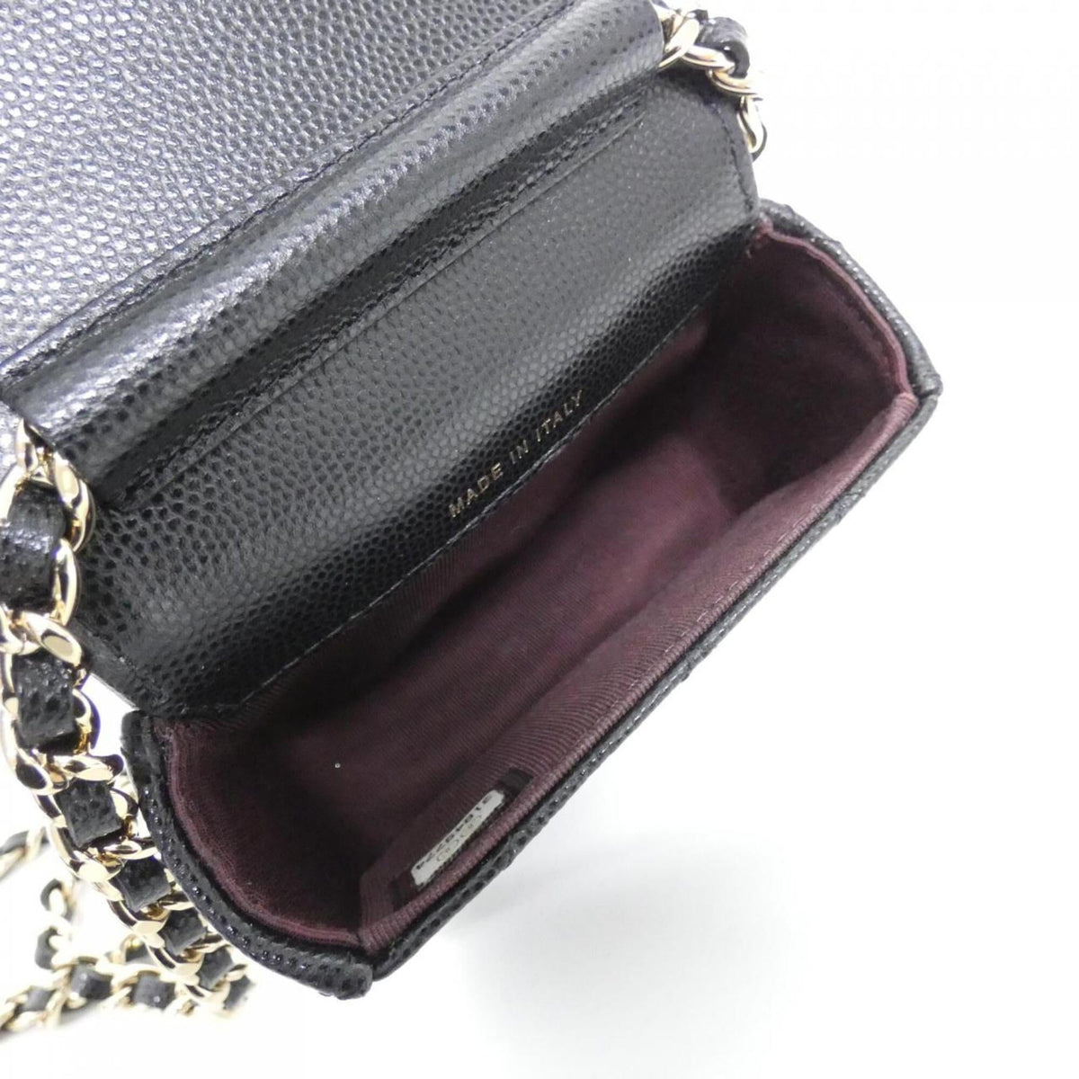 Chanel Black Grained Calfskin Handbag Shoulder Bag (Pre-Owned)