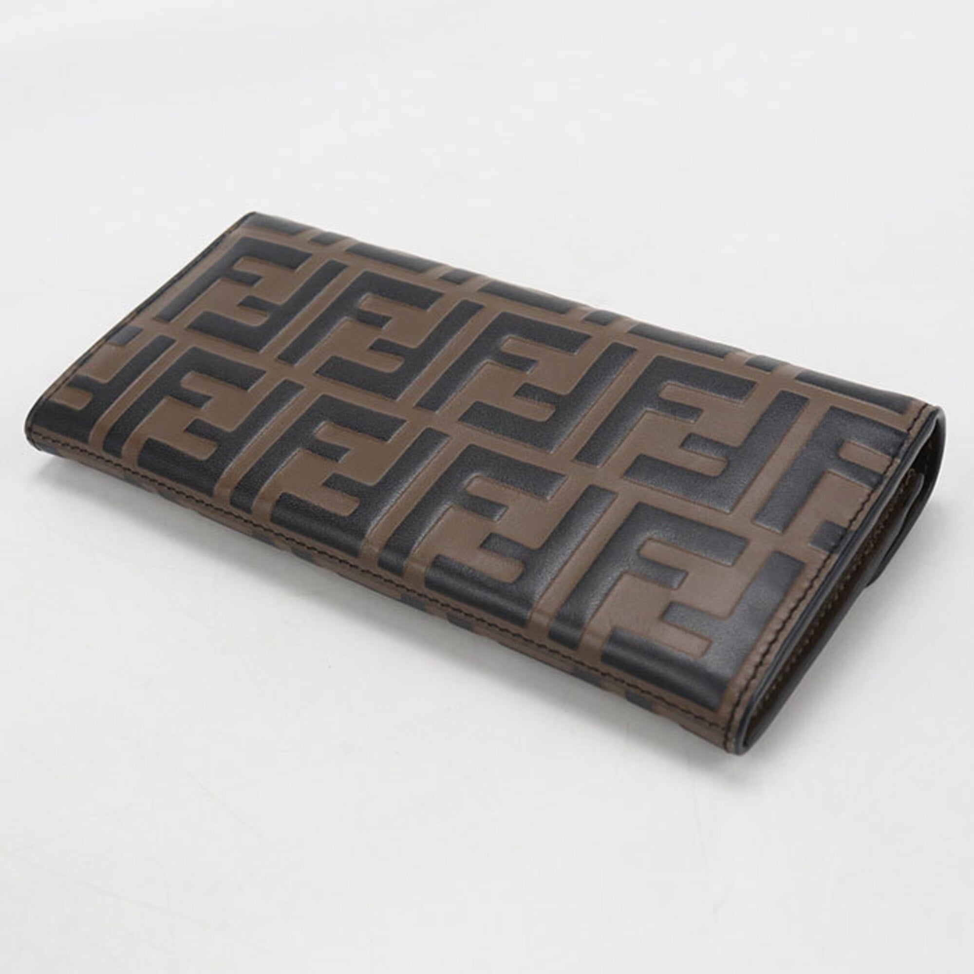 Fendi Brown Leather Long Wallet (Bi-Fold) (Pre-Owned)