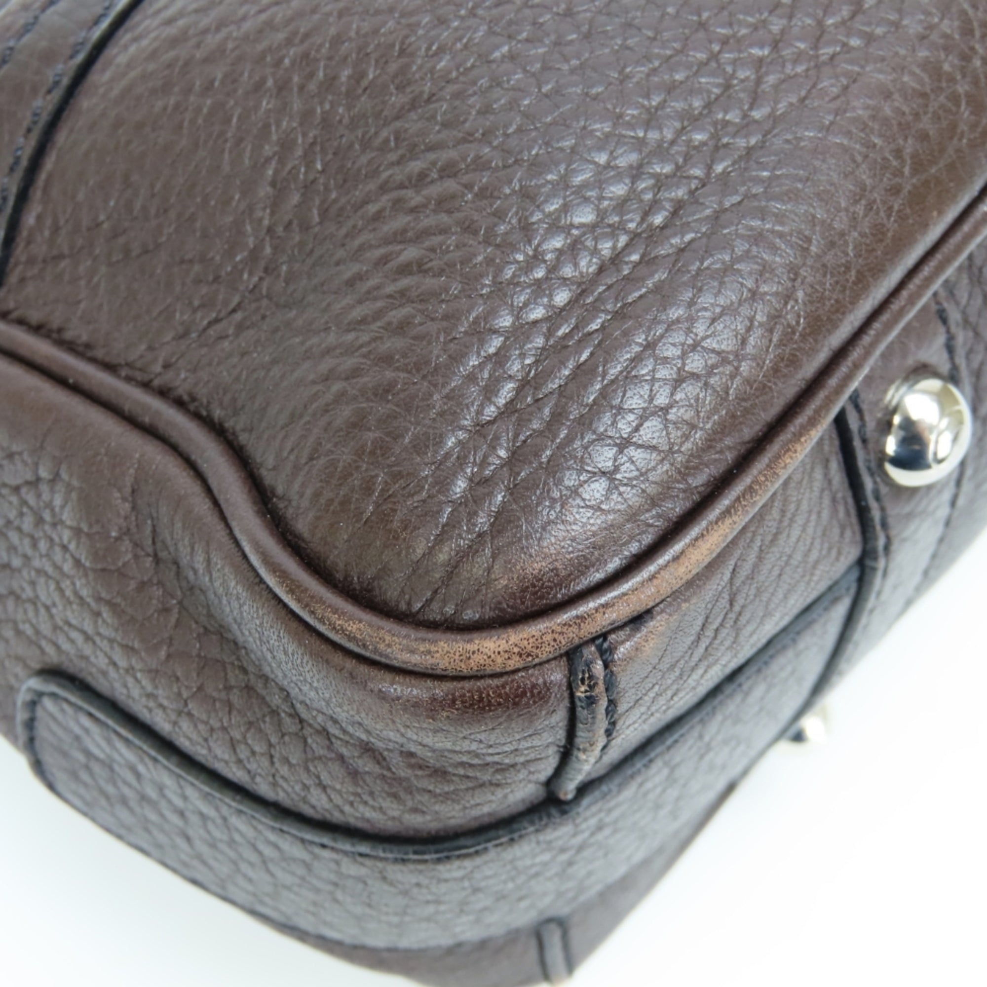 Tod's Dark Brown Leather Shoulder Bag (Pre-Owned)